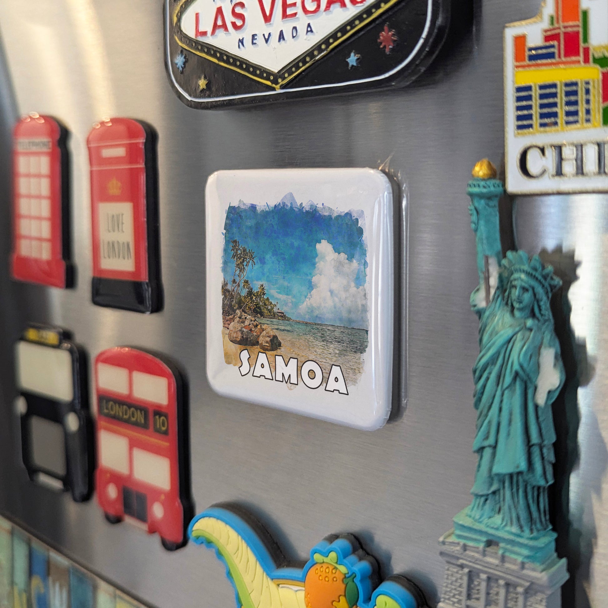 Samoa Watercolor Fridge Magnet - PhiloPerse