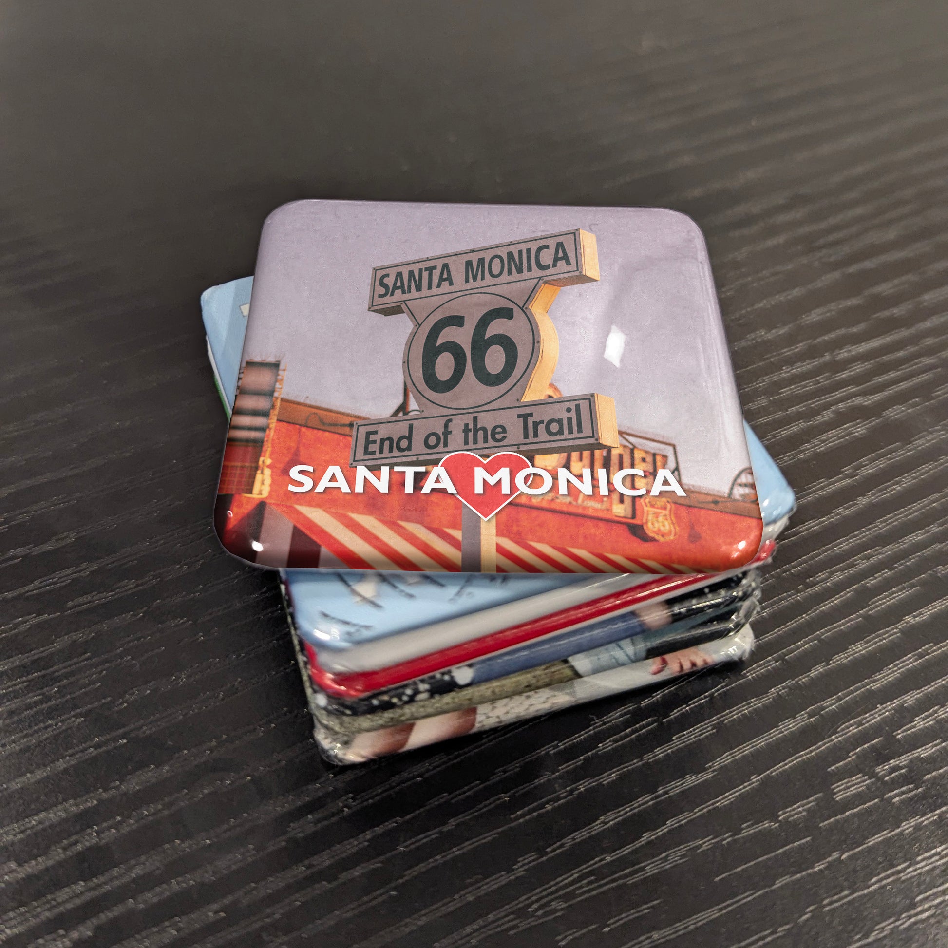 Santa Monica Route 66 Fridge Magnet - PhiloPerse