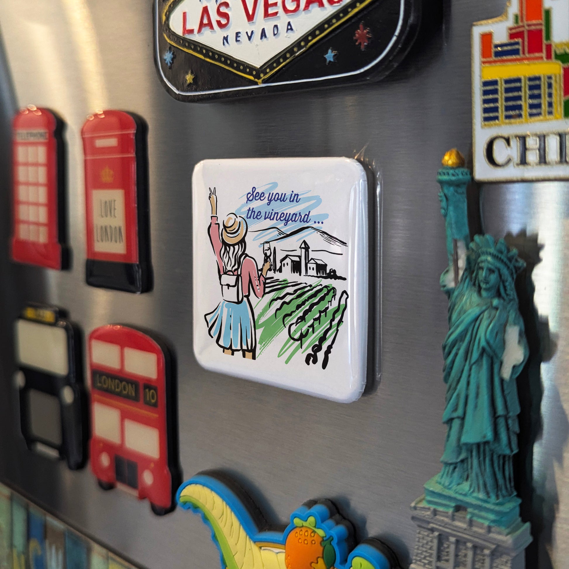 See You in the Vineyard Fridge Magnet - PhiloPerse
