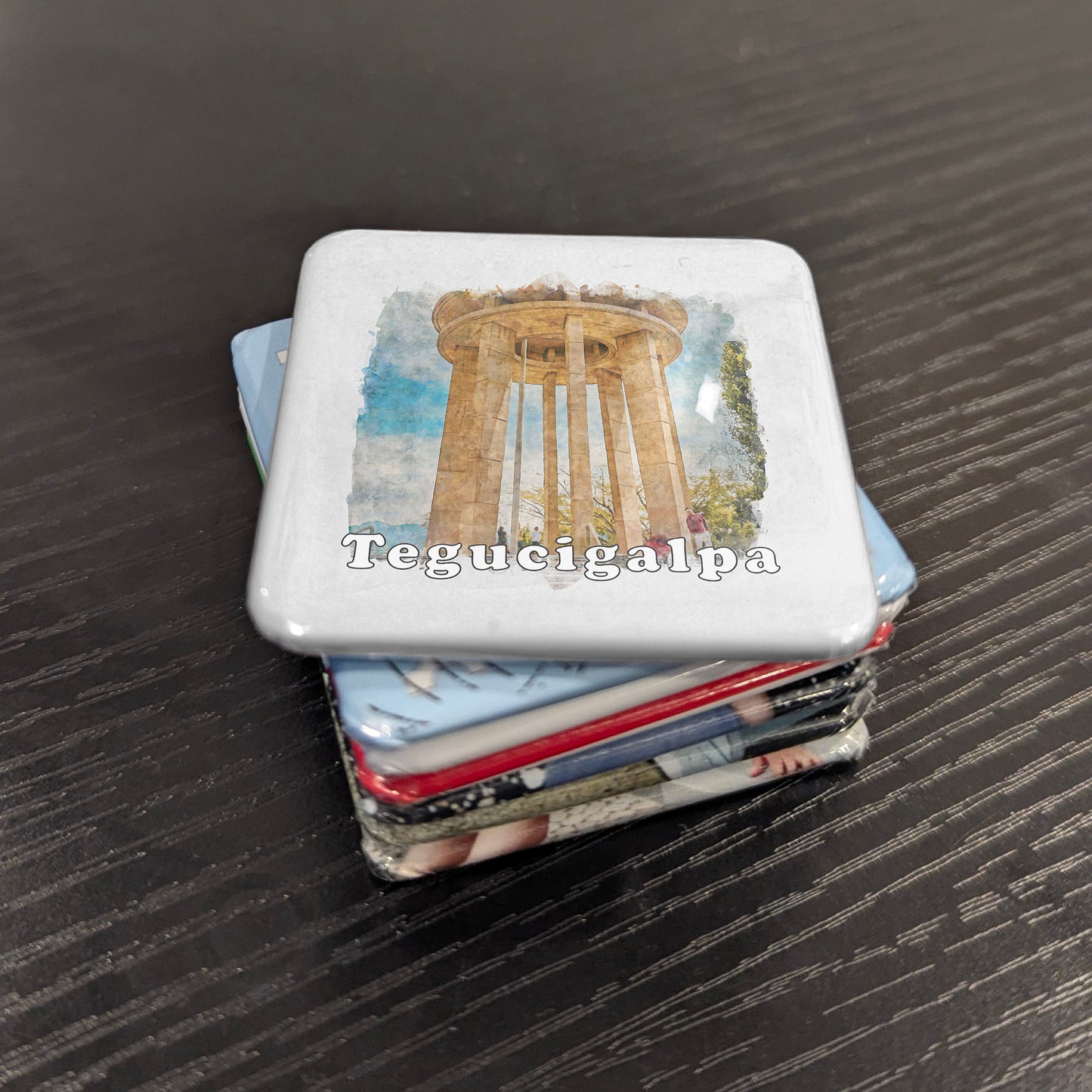 Tegucigalpa Honduras Watercolor Fridge Magnet - PhiloPerse
