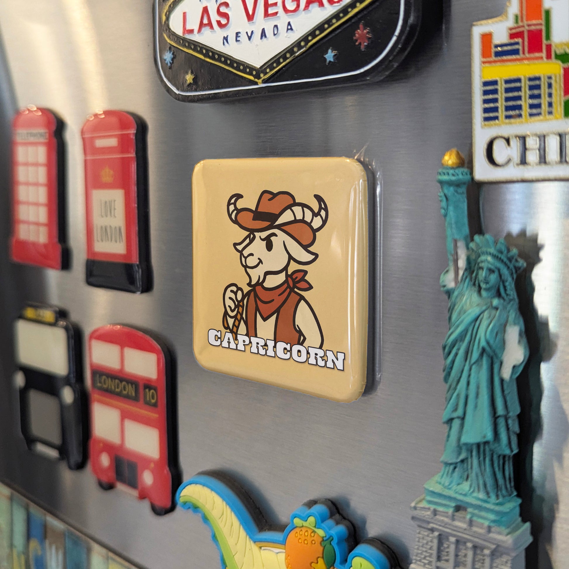 Western Capricorn Zodiac Fridge Magnet - PhiloPerse