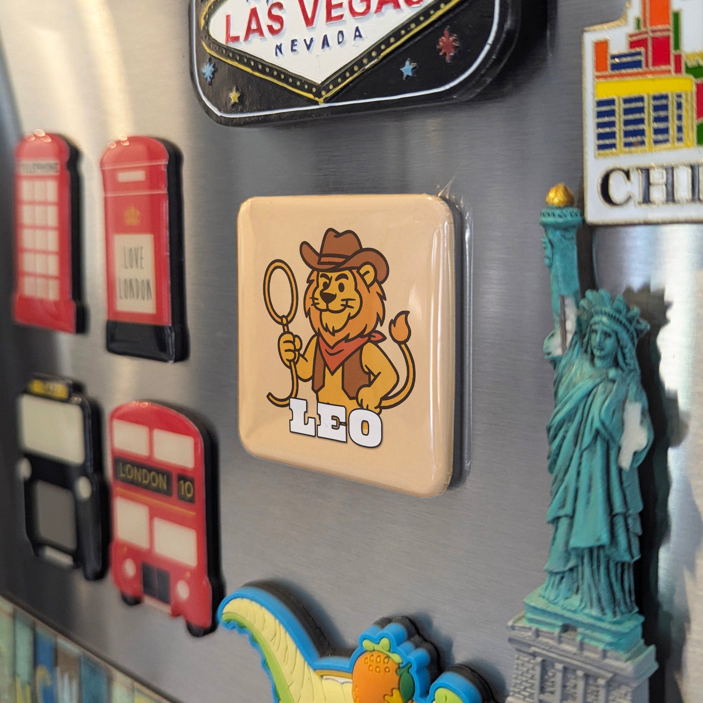 Western Leo Zodiac Fridge Magnet - PhiloPerse
