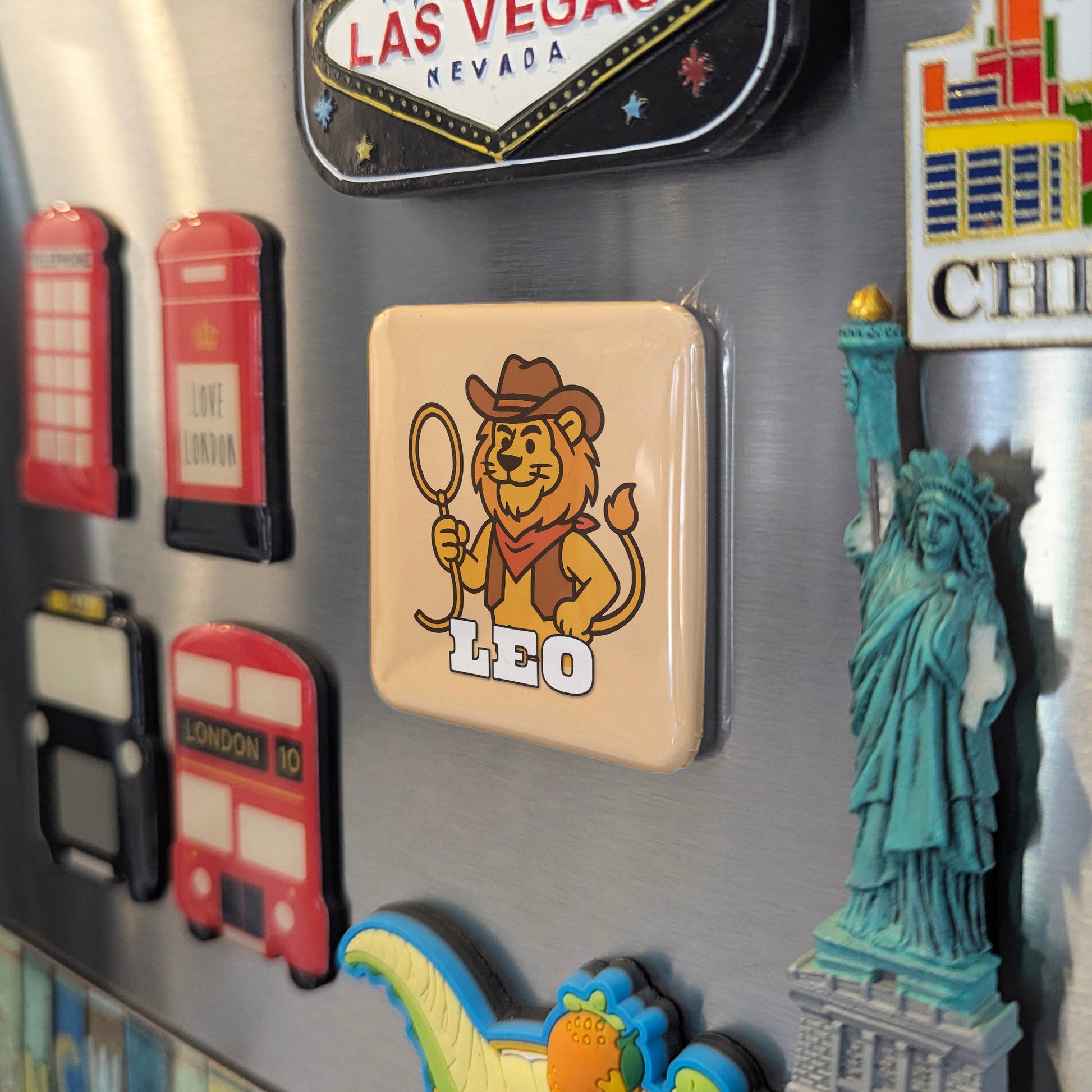 Western Leo Zodiac Fridge Magnet - PhiloPerse