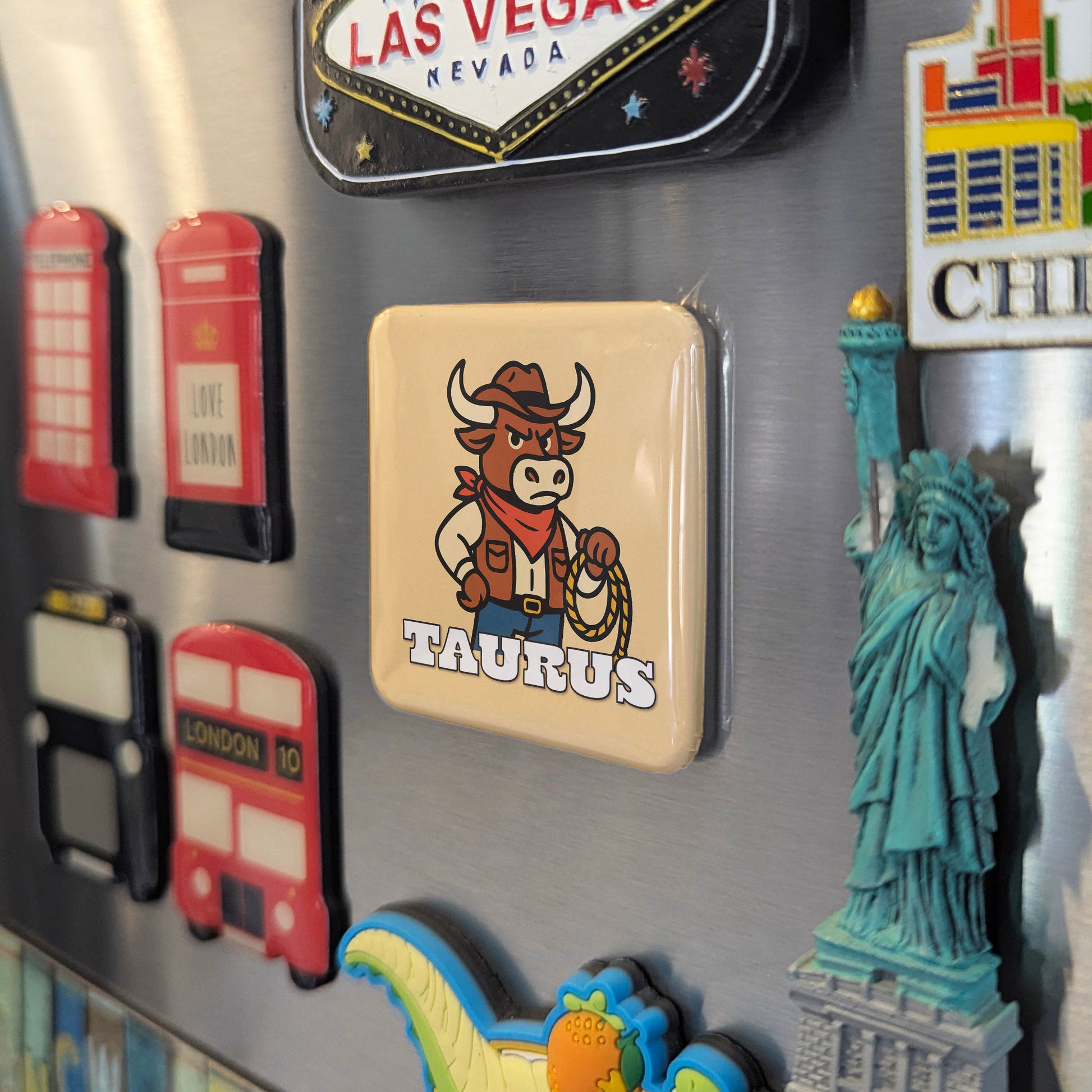 Western Taurus Zodiac Fridge Magnet - PhiloPerse