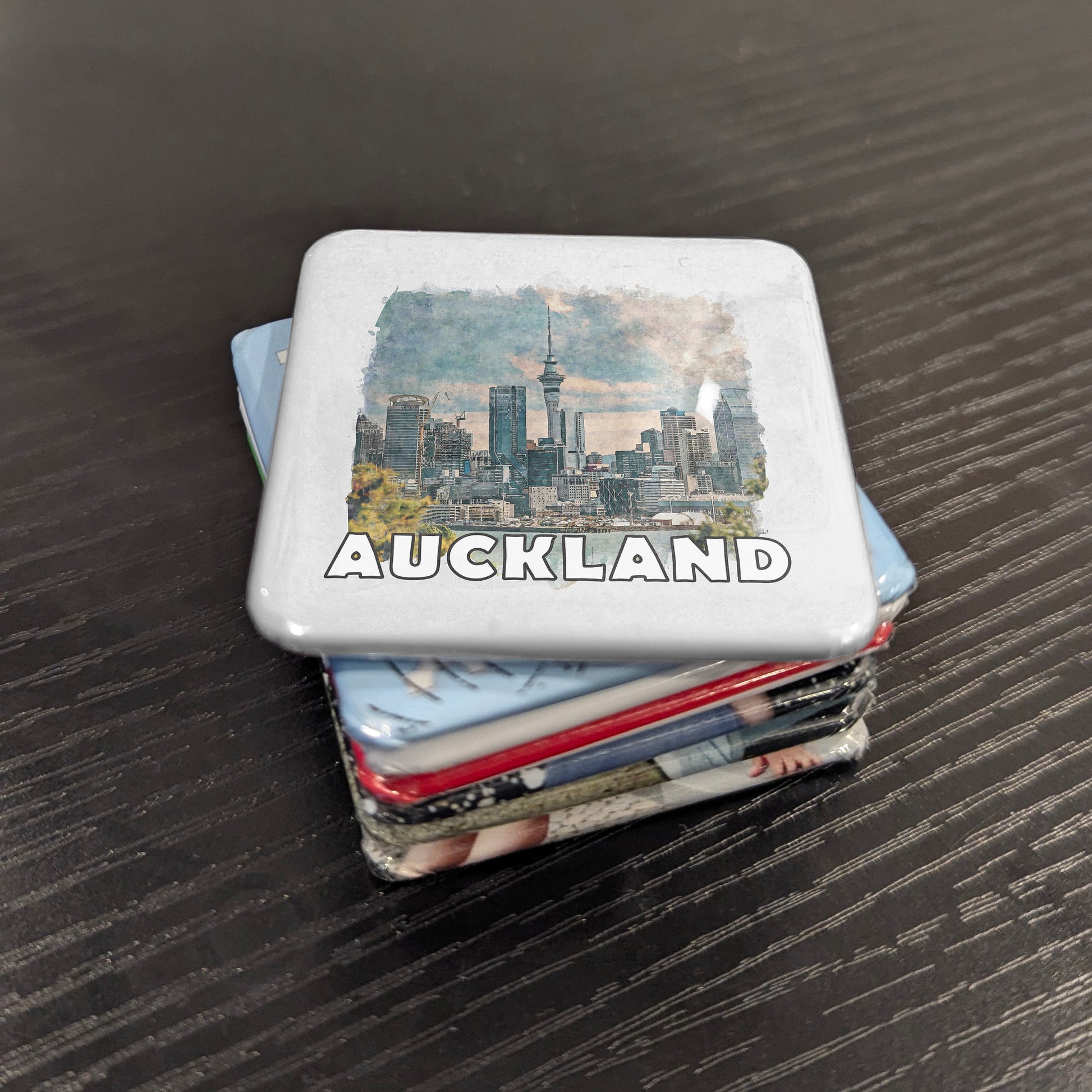 Auckland New Zealand Watercolor Fridge Magnet - PhiloPerse