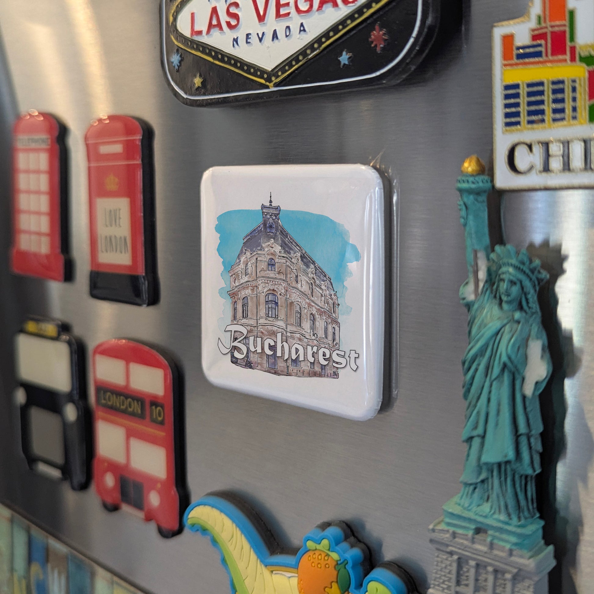 Bucharest Romania Fridge Magnet - PhiloPerse