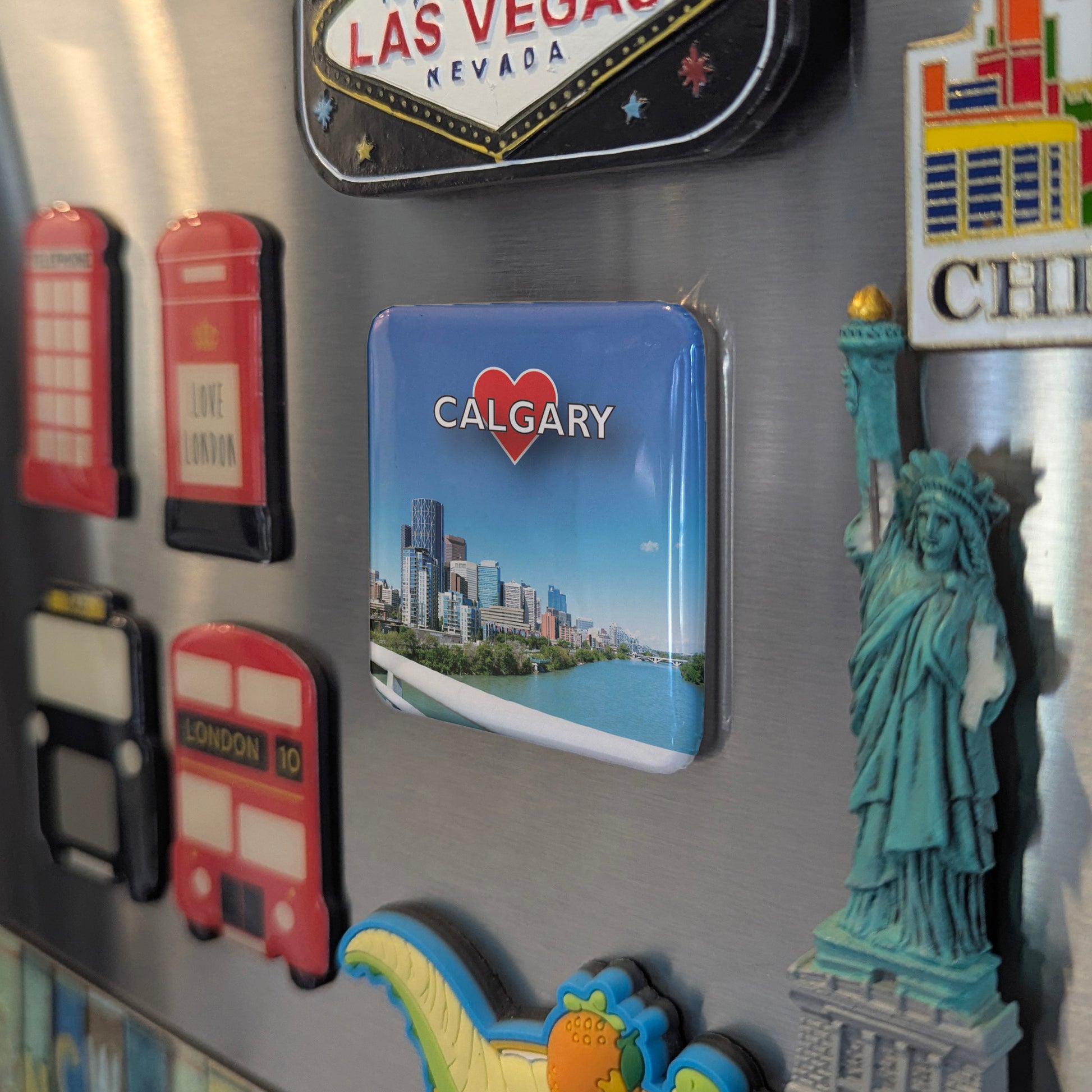 Calgary view Fridge Magnet - PhiloPerse