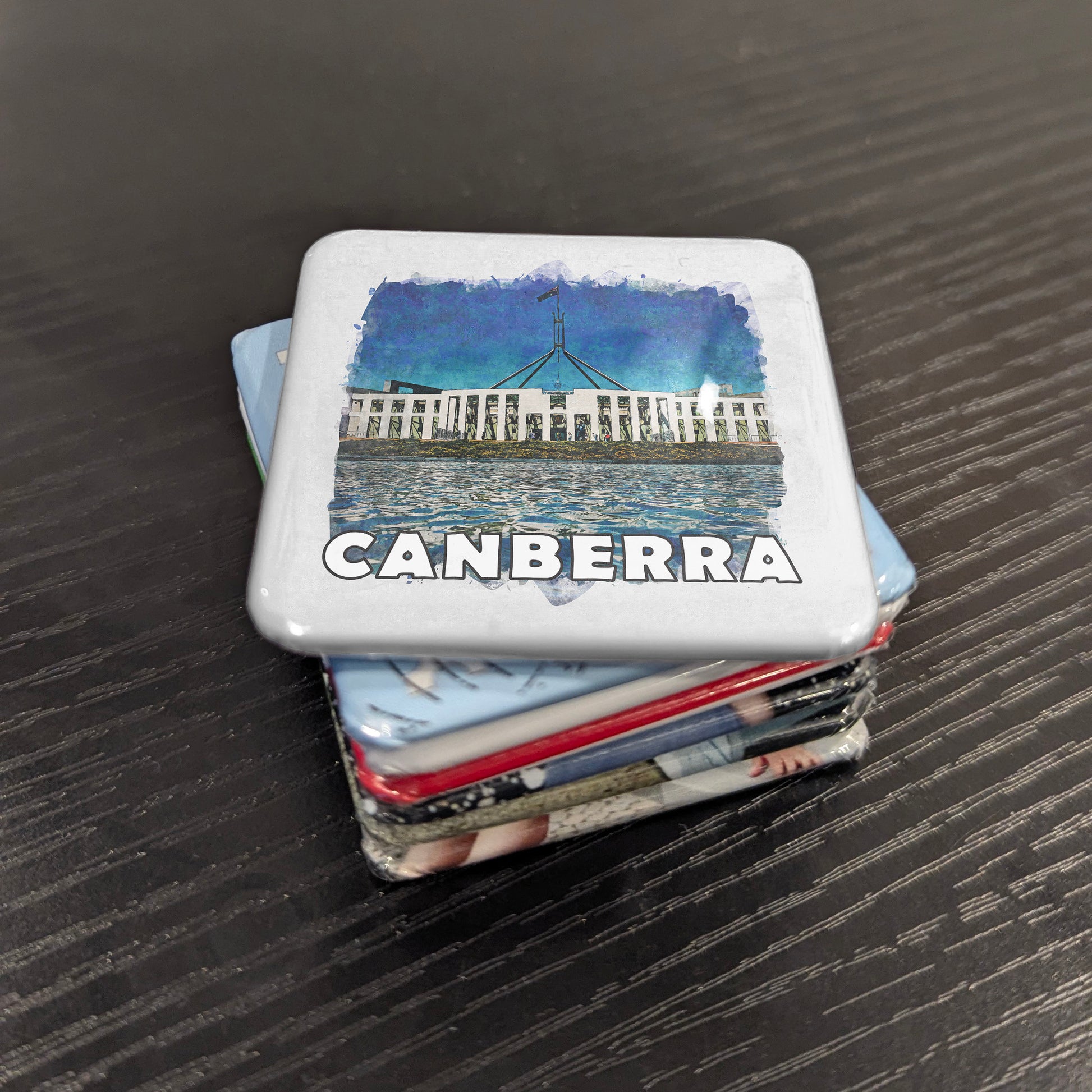Canberra Australia Watercolor Fridge Magnet - PhiloPerse