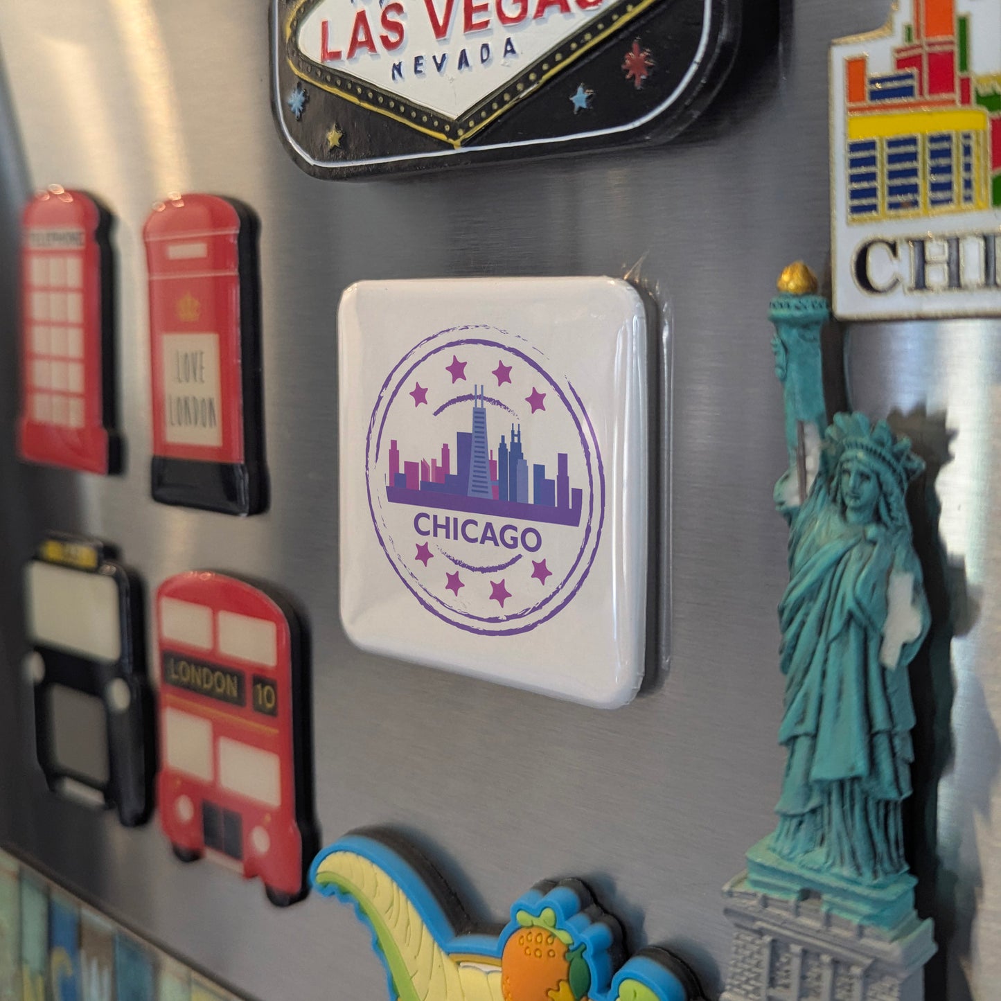 Chicago Stamp Fridge Magnet - PhiloPerse