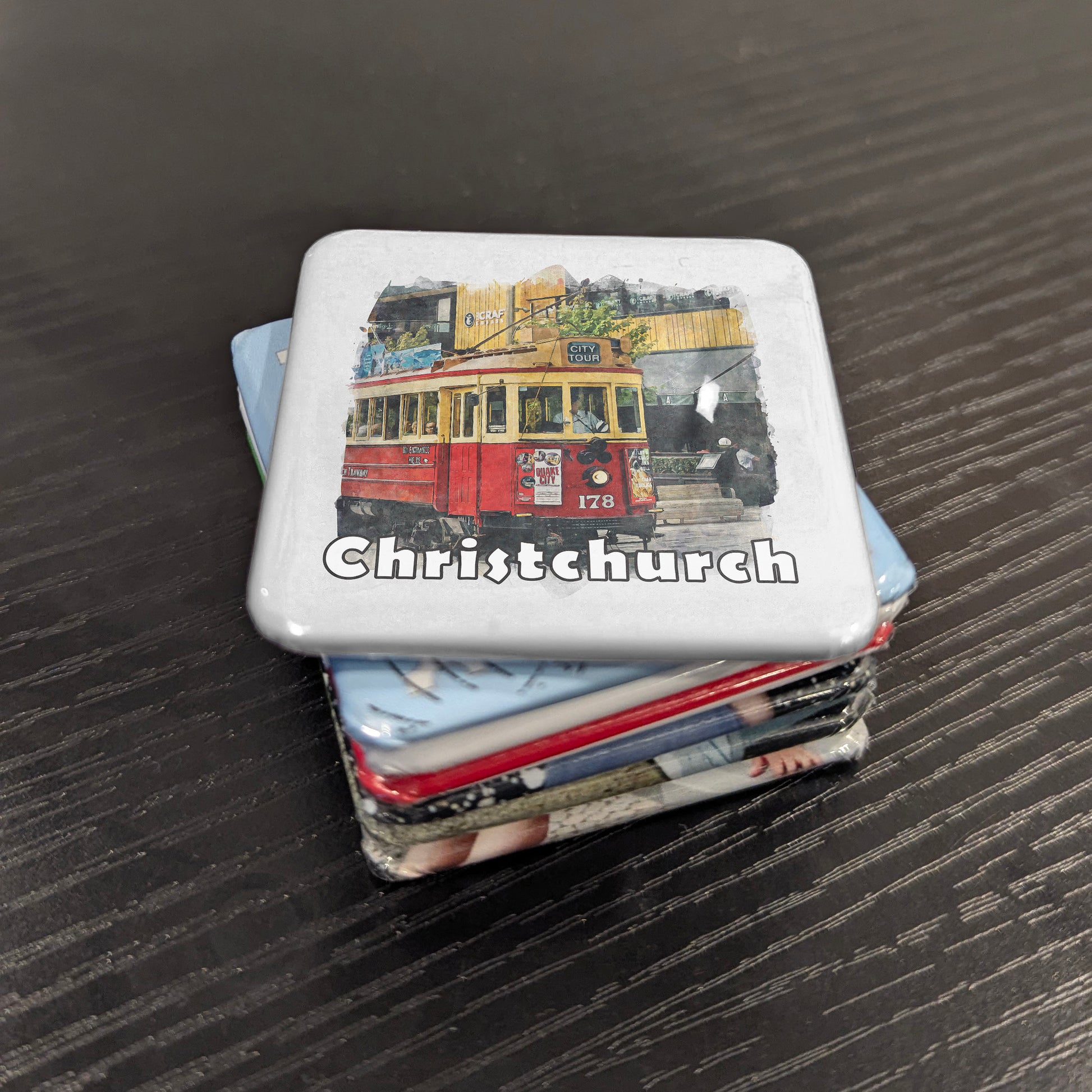 Christchurch New Zealand Watercolor Fridge Magnet - PhiloPerse