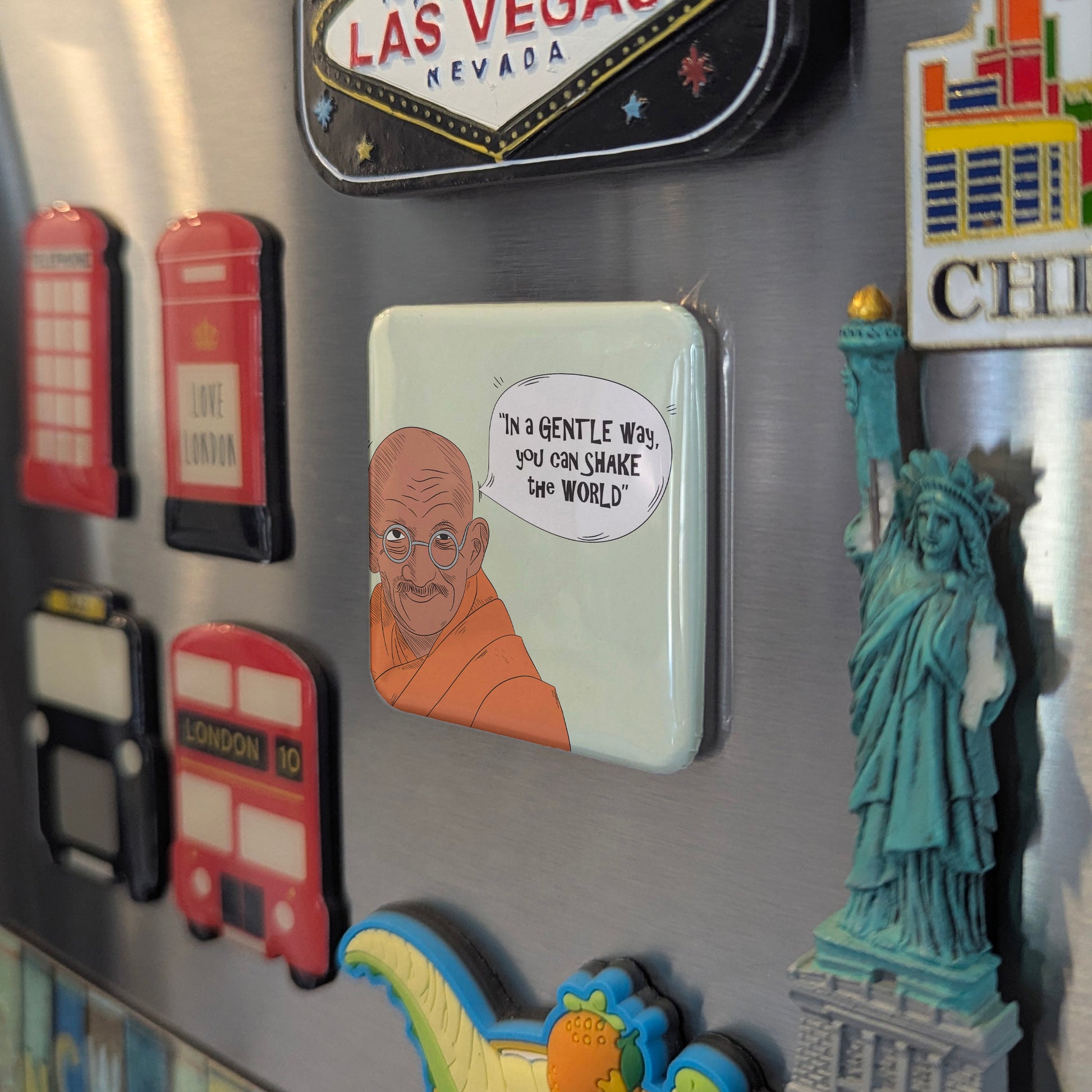 Gandhi Fridge Magnet - PhiloPerse