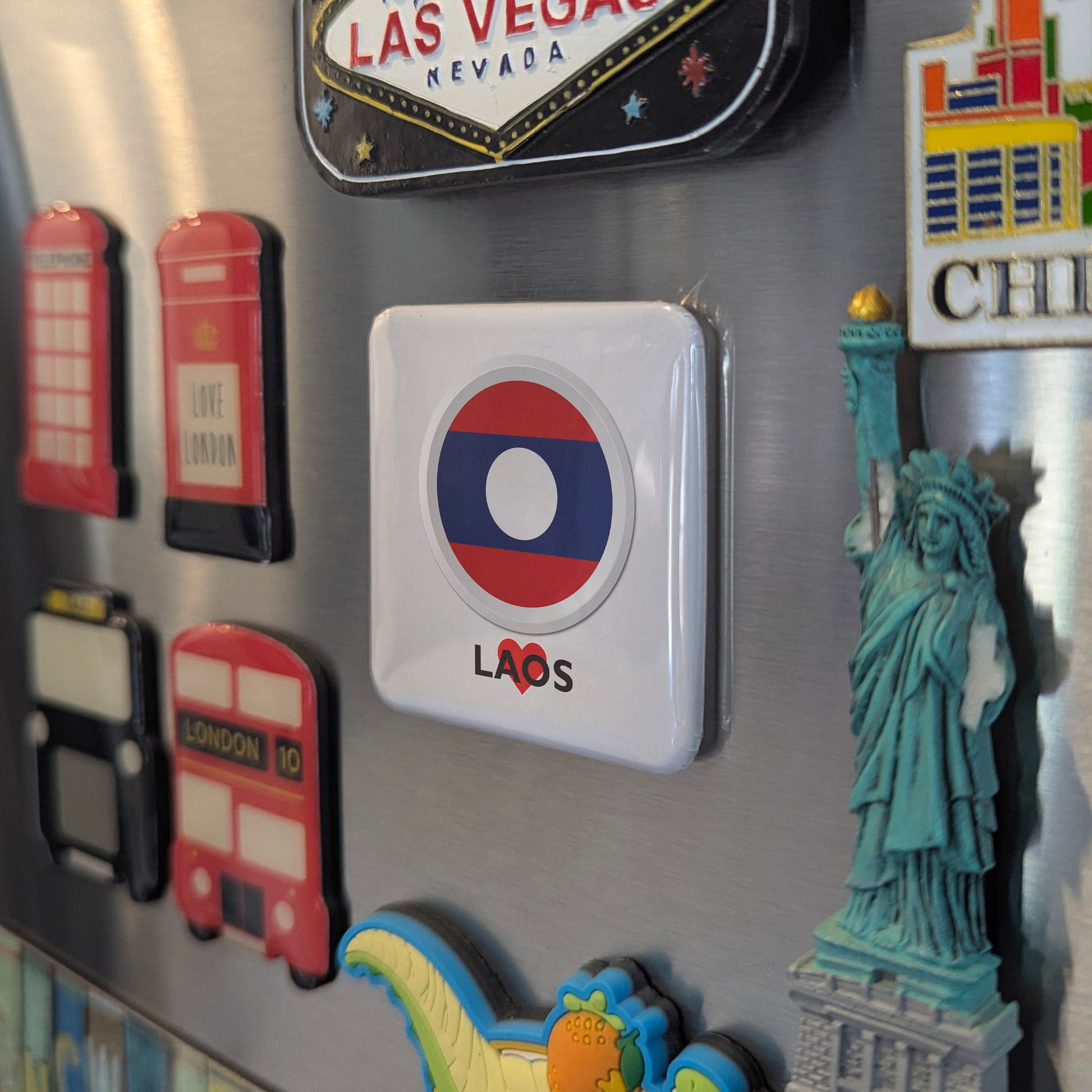I Love Laos Fridge Magnet - PhiloPerse