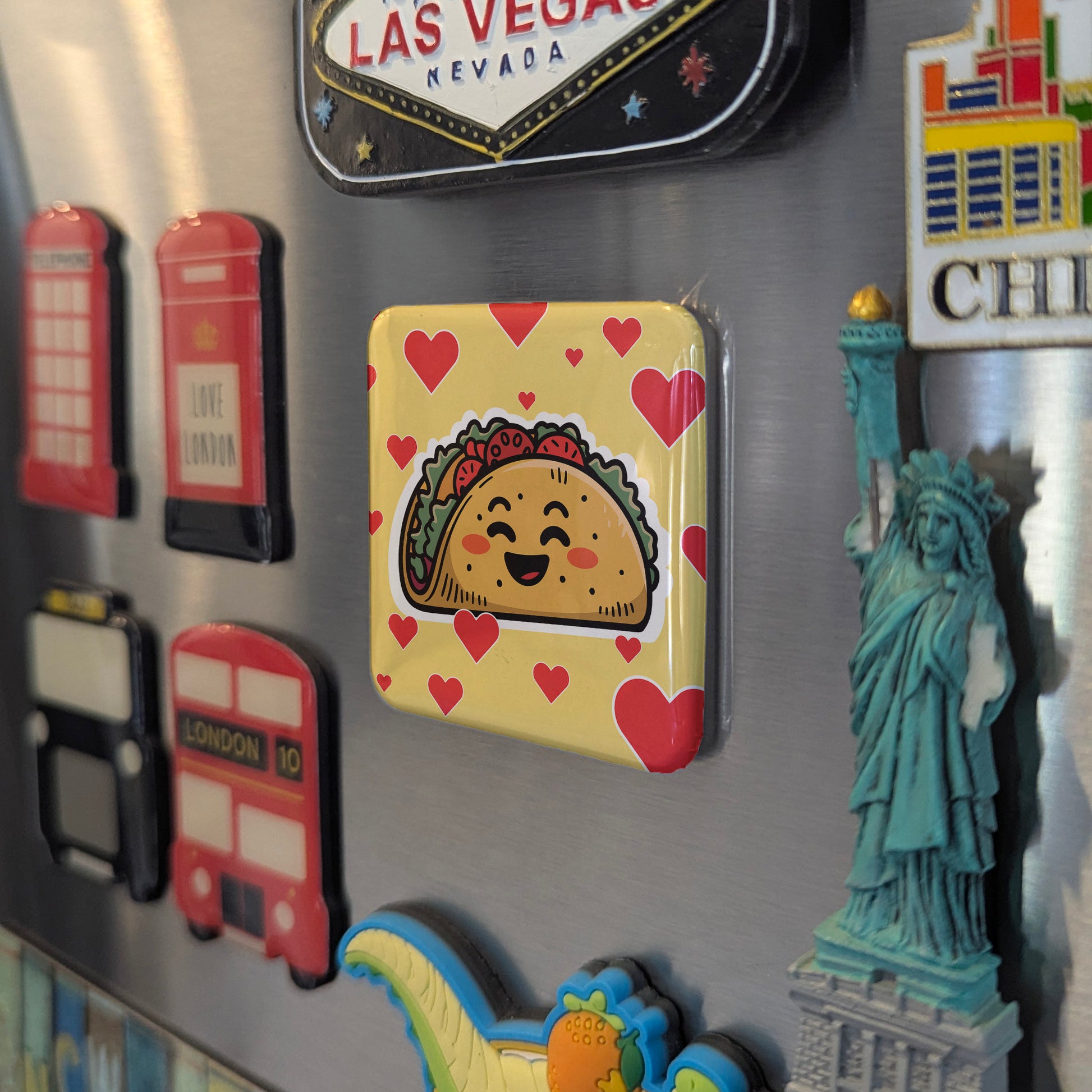 I love Taco Fridge Magnet - PhiloPerse
