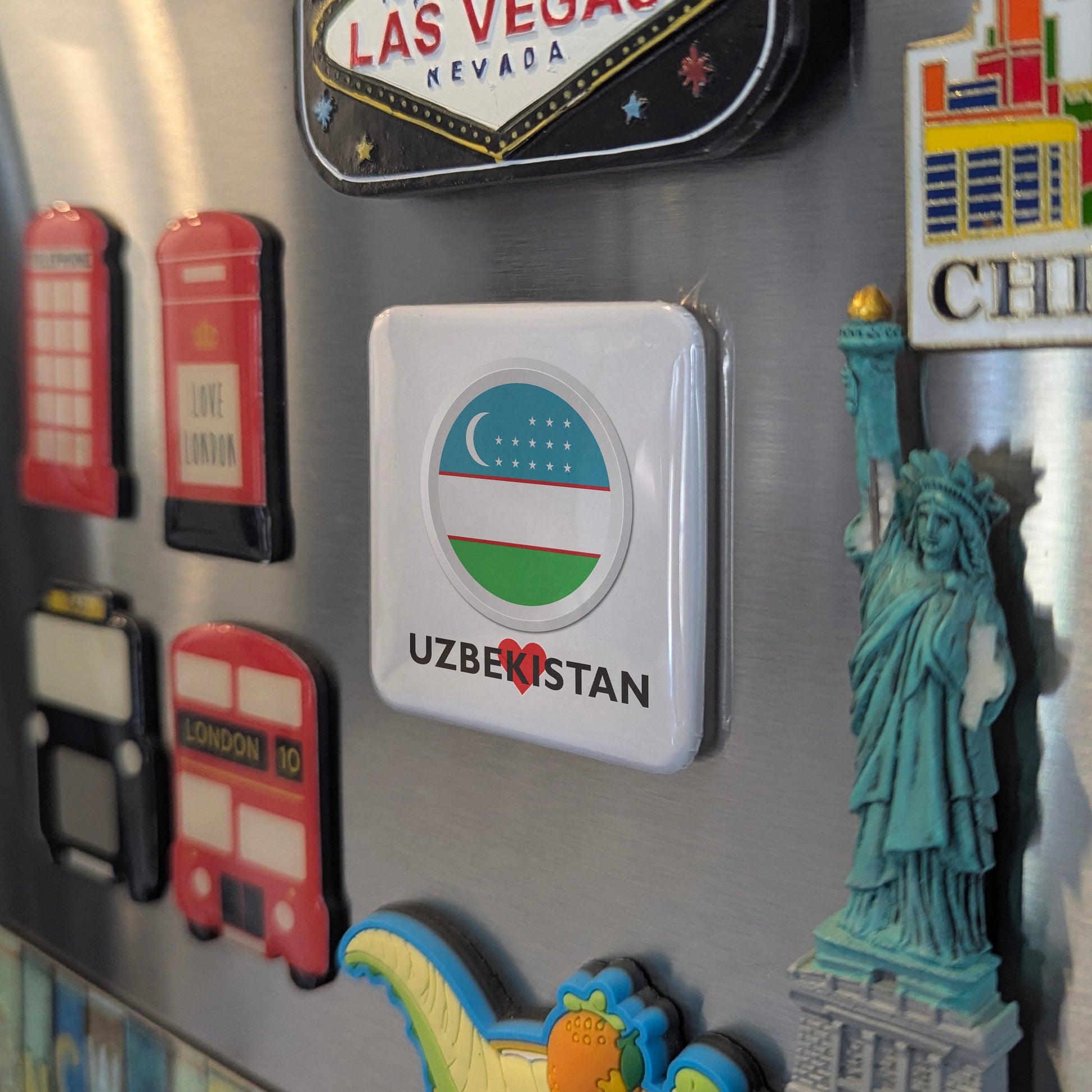 I Love Uzbekistan Fridge Magnet - PhiloPerse
