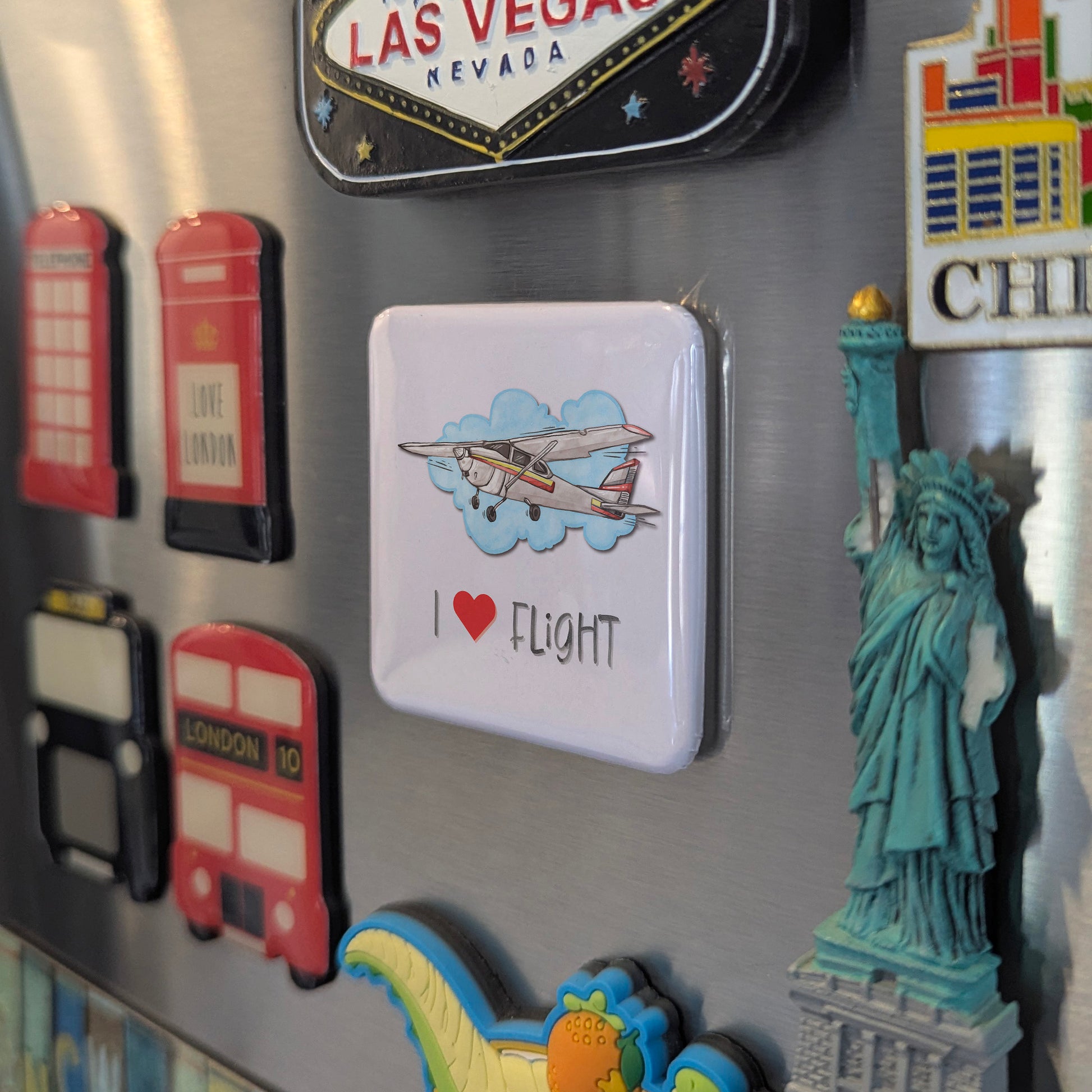 I Love Flight Fridge Magnet - PhiloPerse