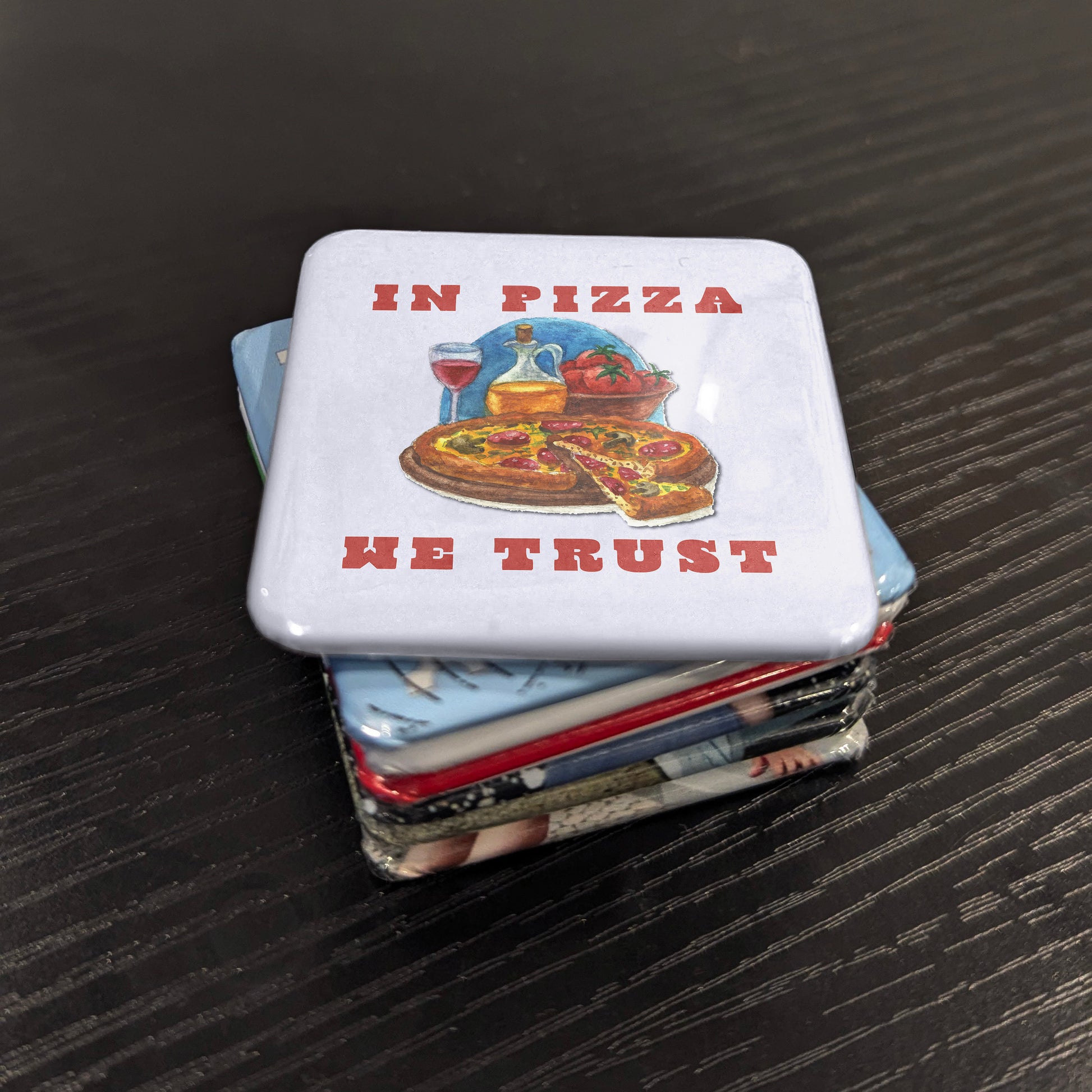 In Pizza We Trust Fridge Magnet - PhiloPerse