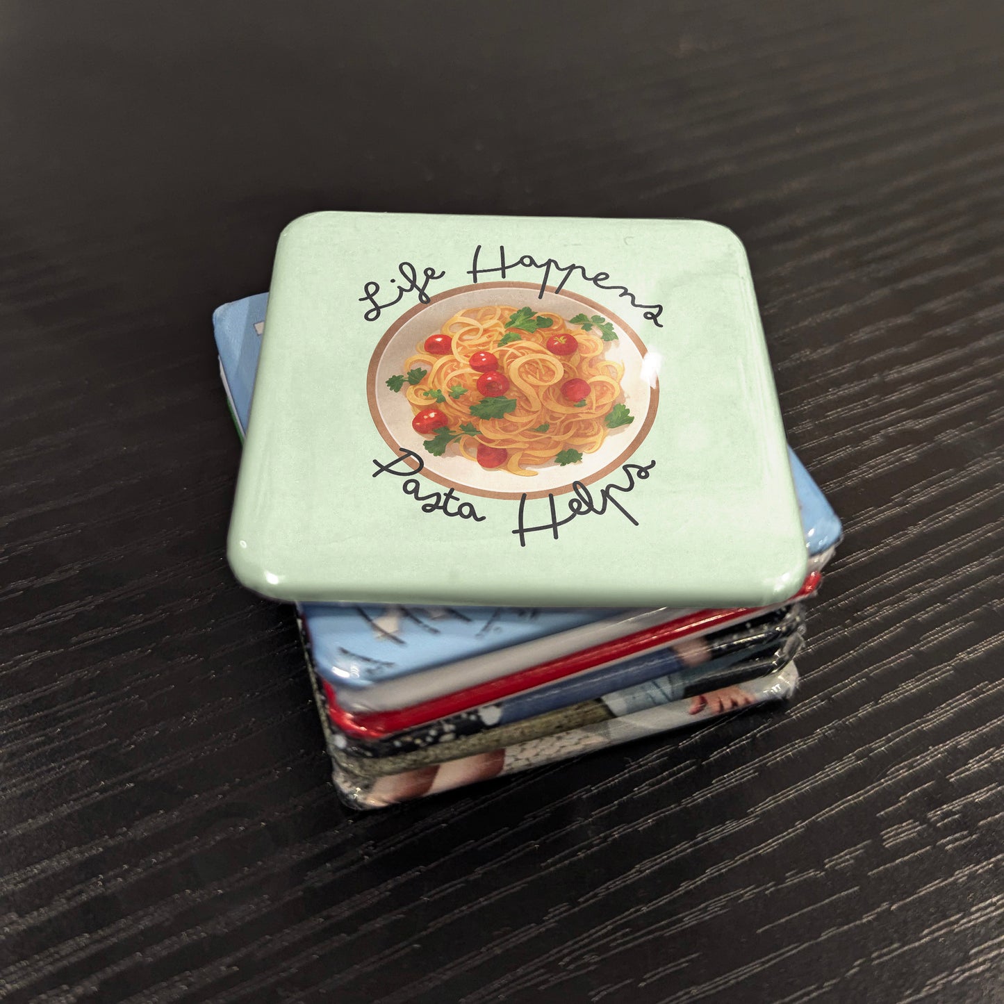 Life Happens, Pasta Helps Fridge Magnet - PhiloPerse