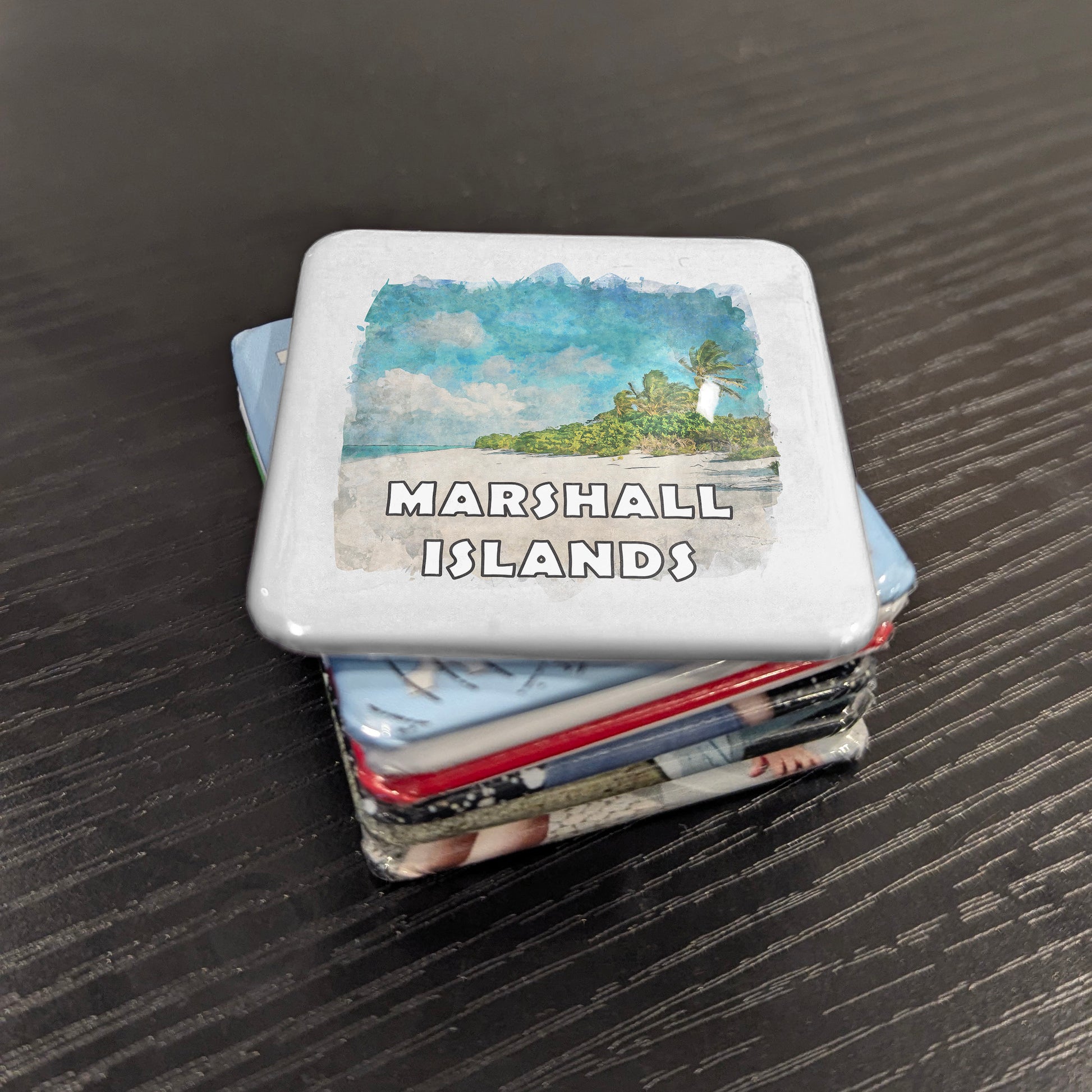 Marshall Islands Watercolor Fridge Magnet - PhiloPerse