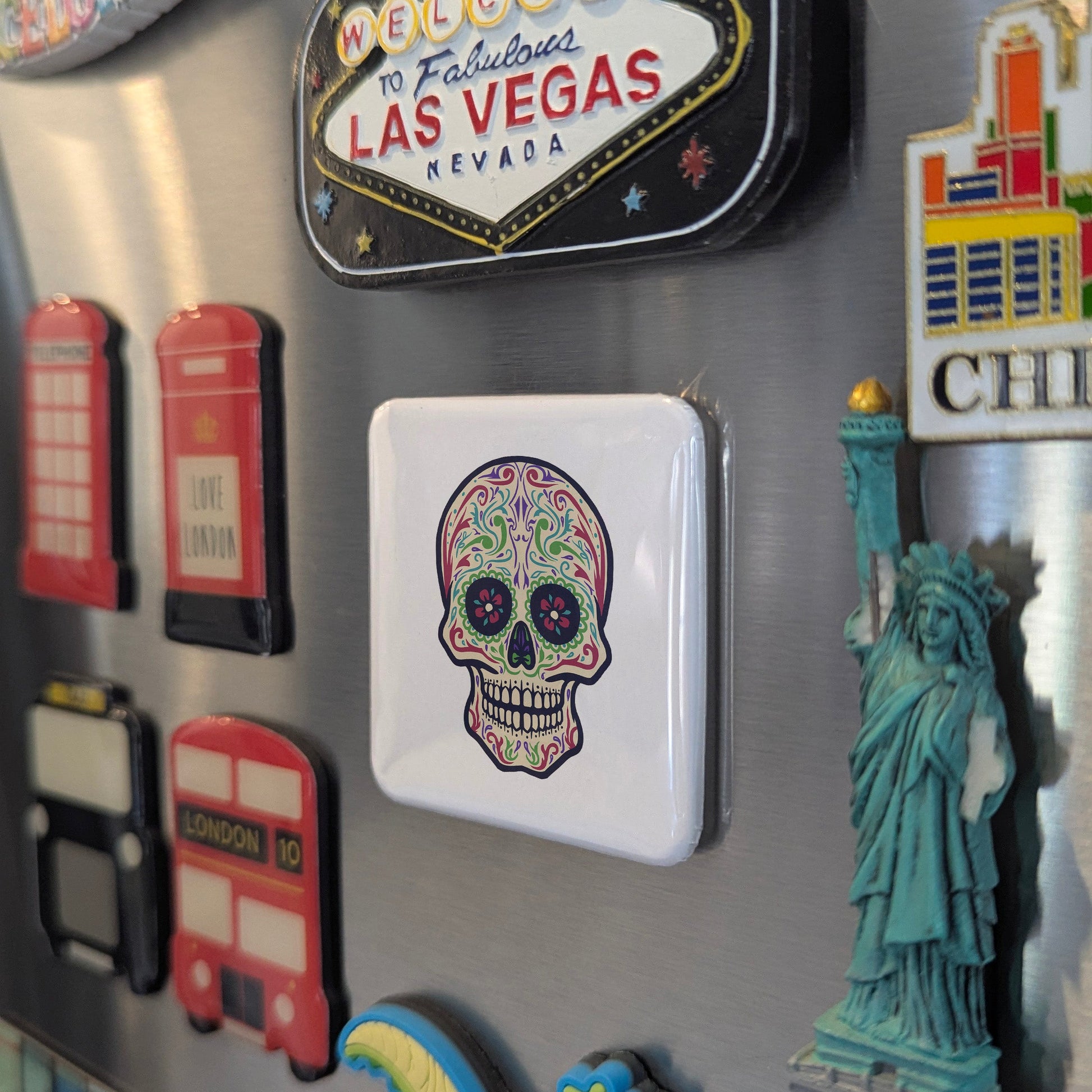 Mexican Sugar Skull Fridge Magnet