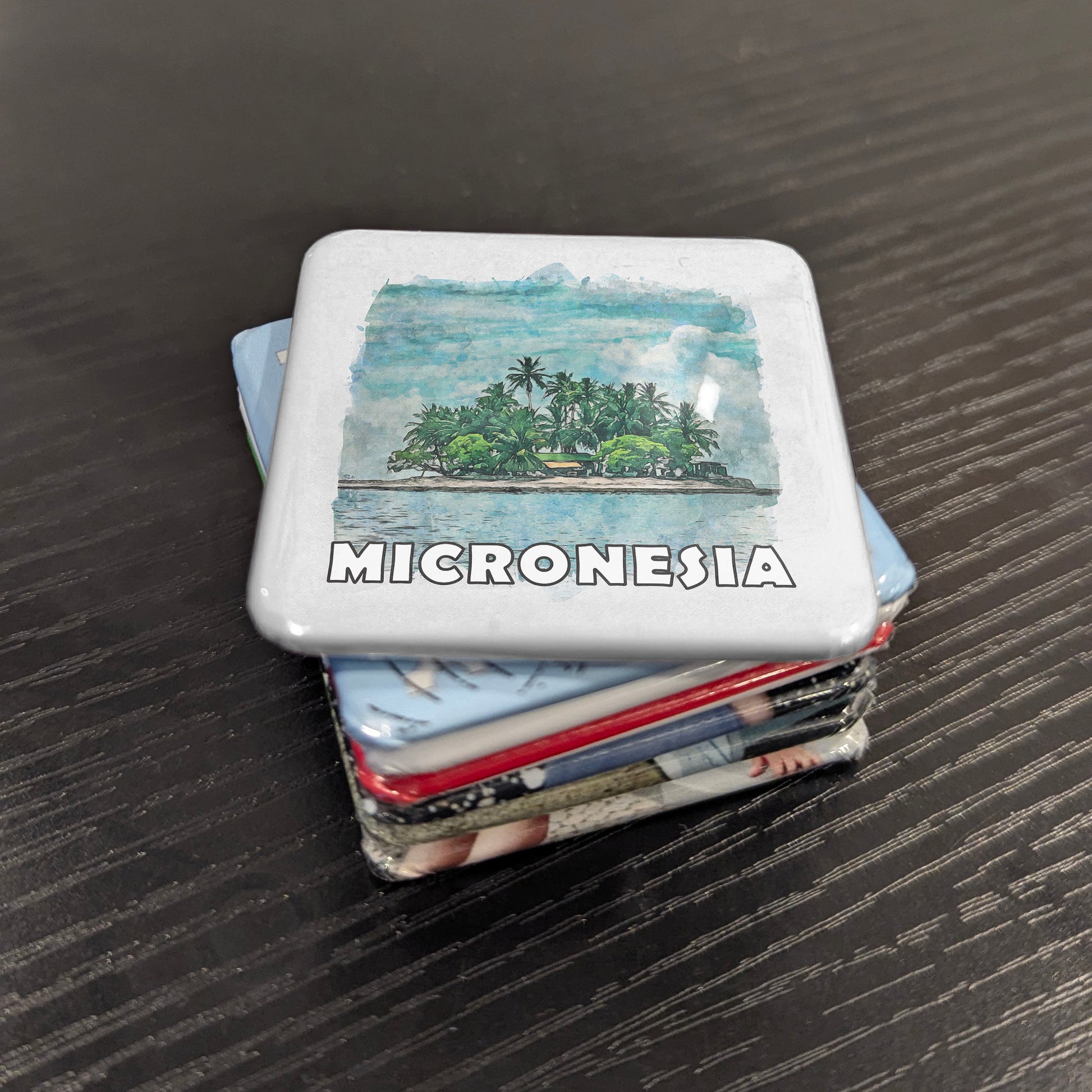 Micronesia Watercolor Fridge Magnet - PhiloPerse