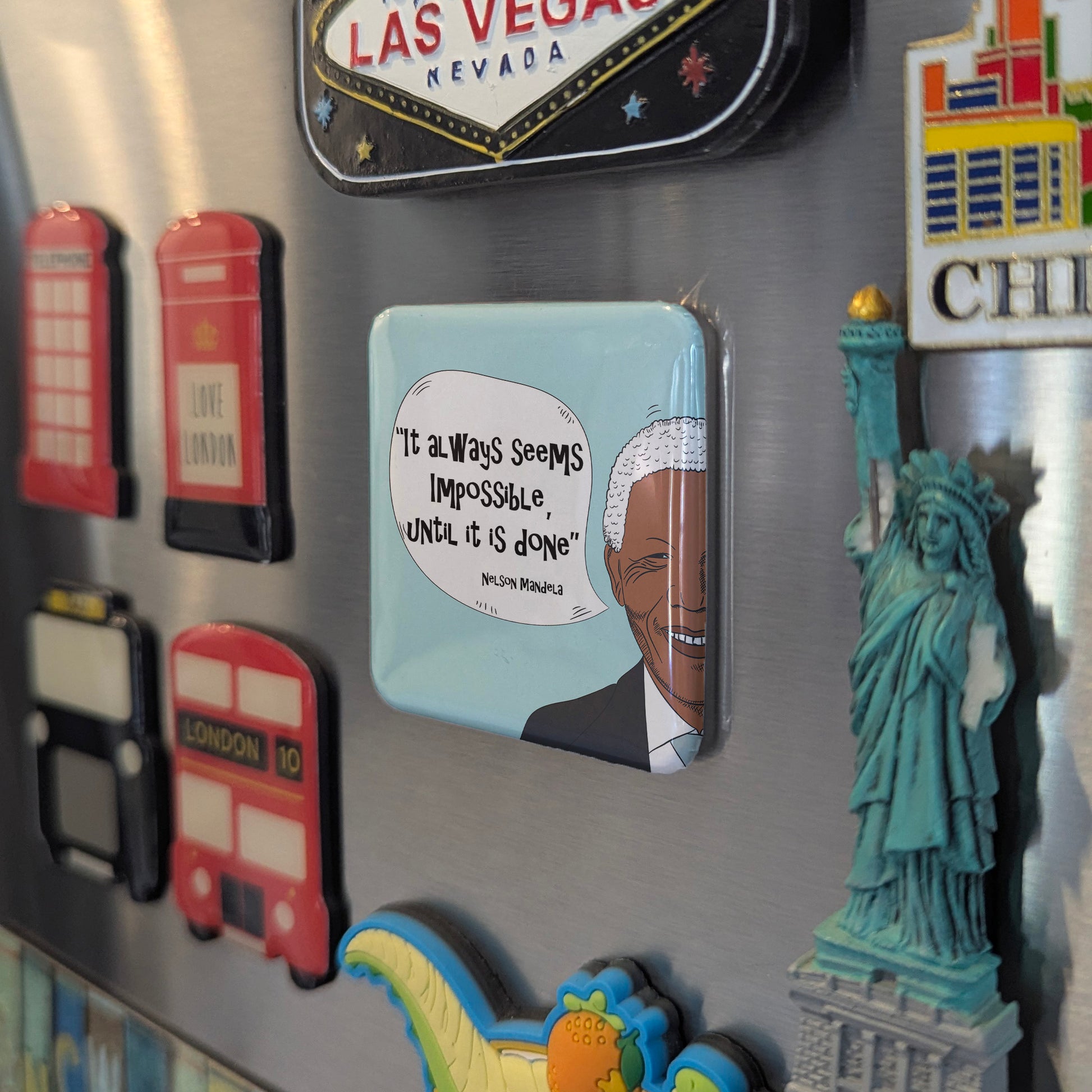 Nelson Mandela Fridge Magnet - PhiloPerse