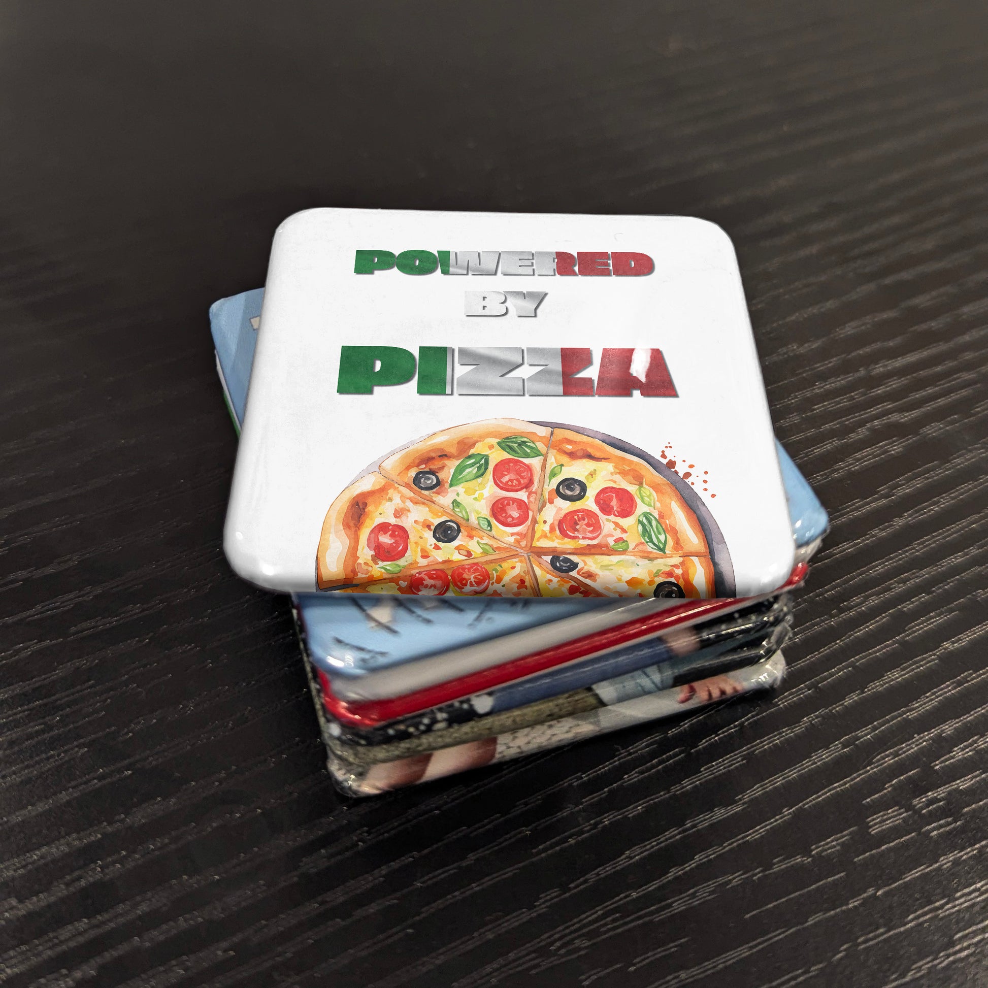 Powered by Pizza Fridge Magnet - PhiloPerse