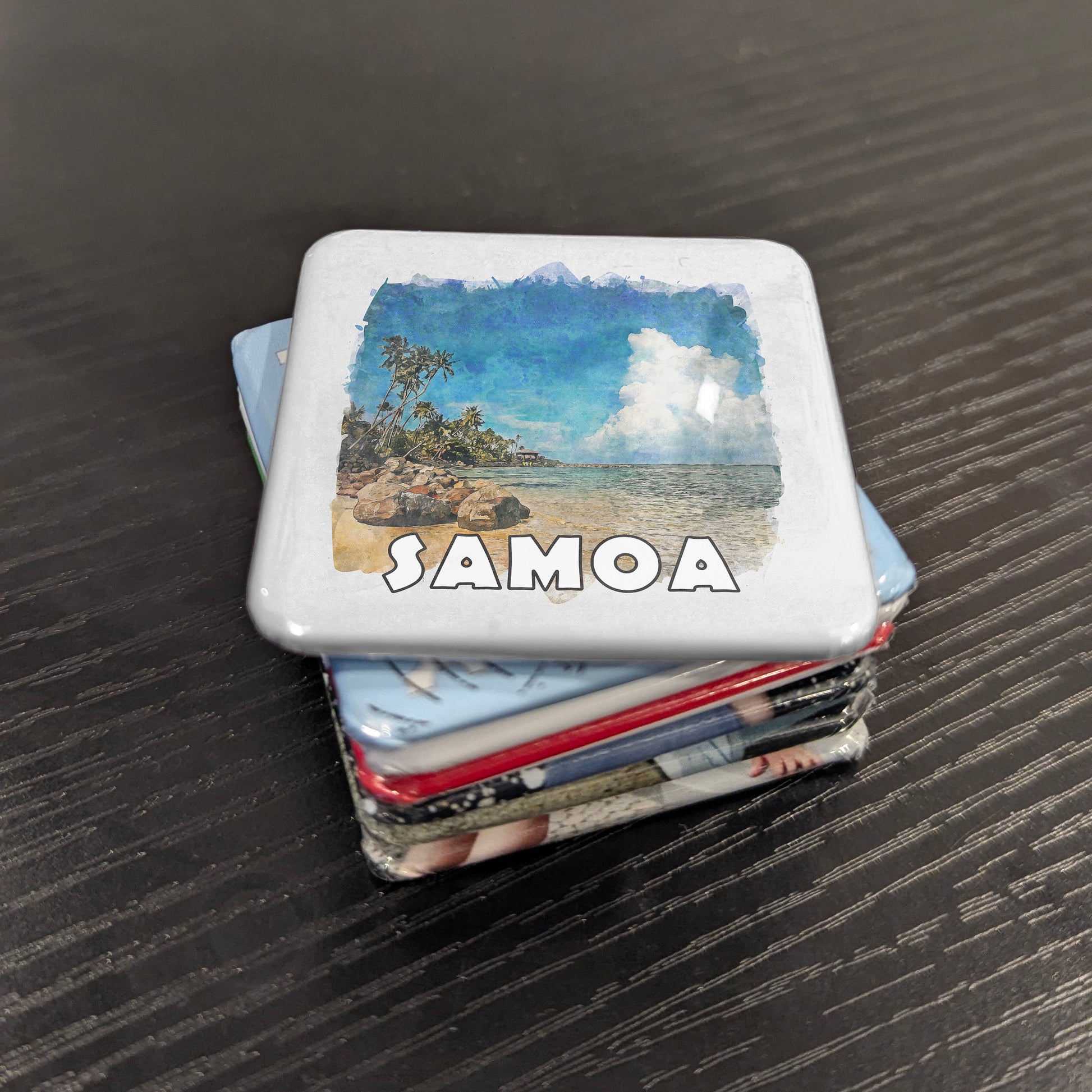 Samoa Watercolor Fridge Magnet - PhiloPerse