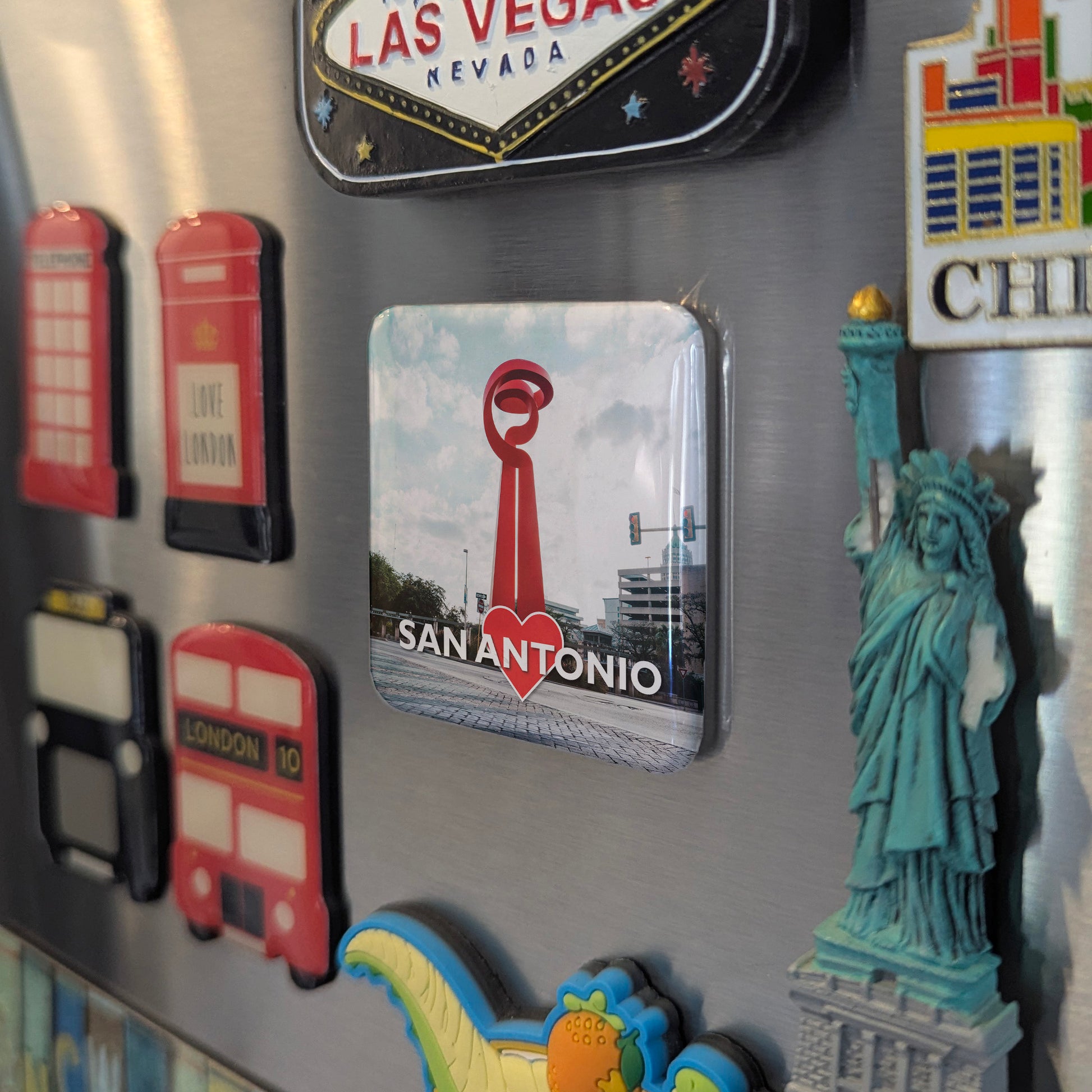 San Antonio View Fridge Magnet - PhiloPerse