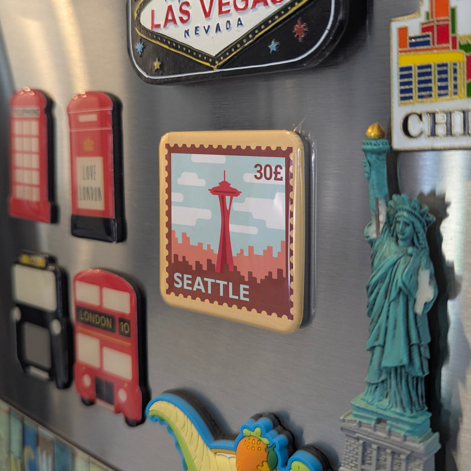 Seattle Postage Fridge Magnet - PhiloPerse
