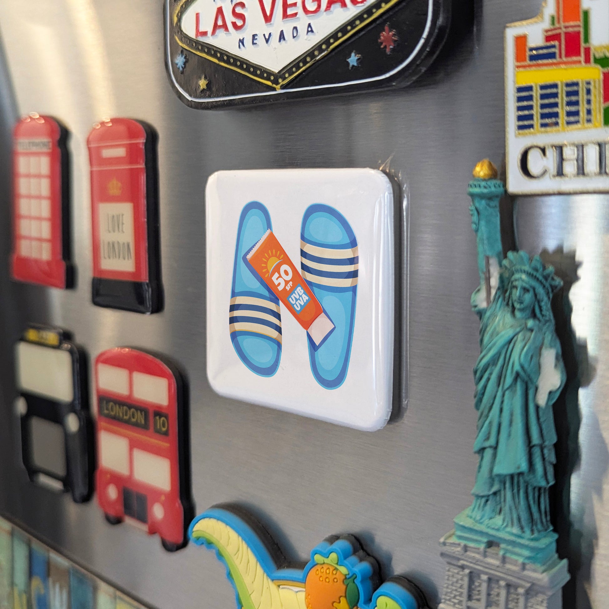 Summer Beach Flip Flop Fridge Magnet - PhiloPerse