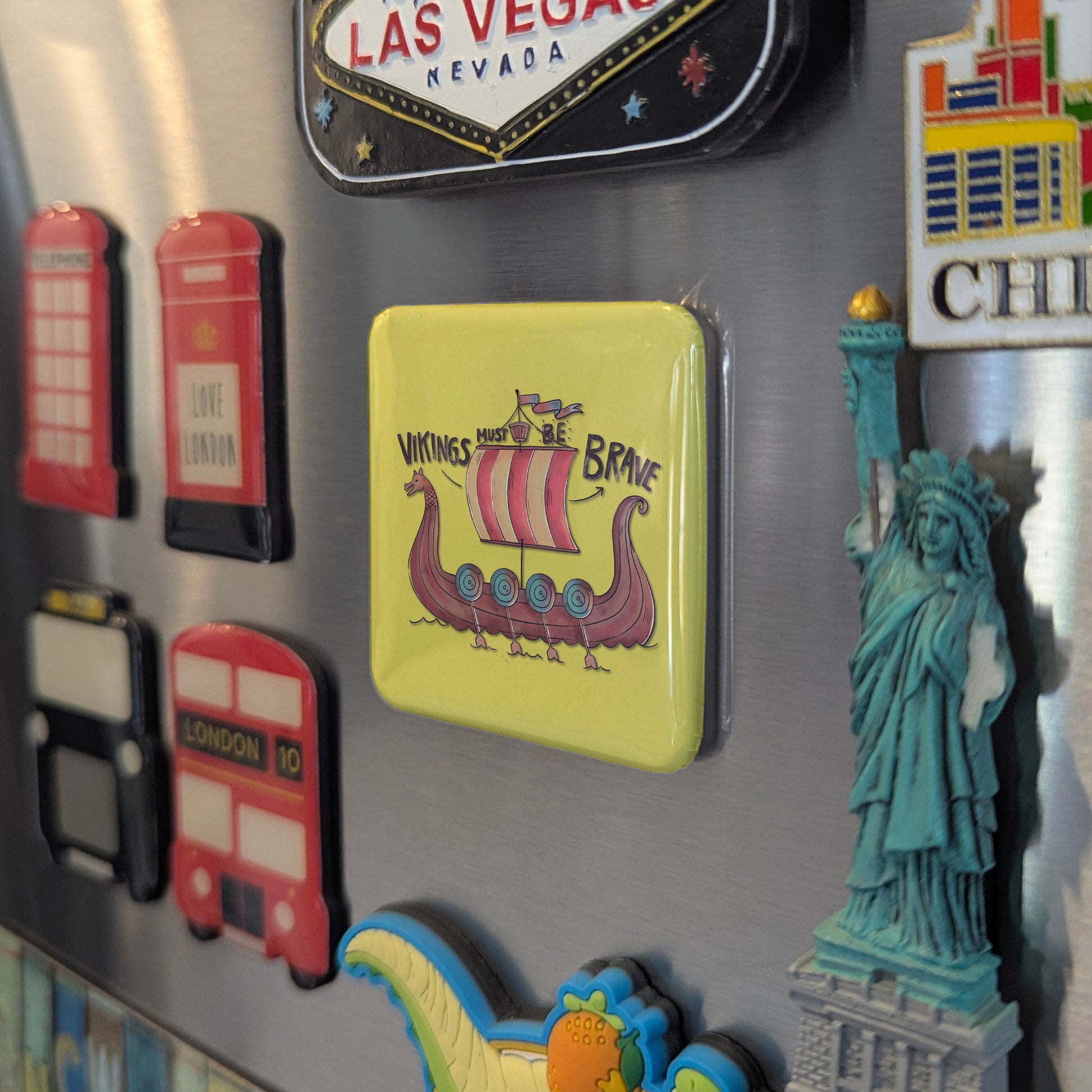 Vikings Must Be Brave Fridge Magnet - PhiloPerse