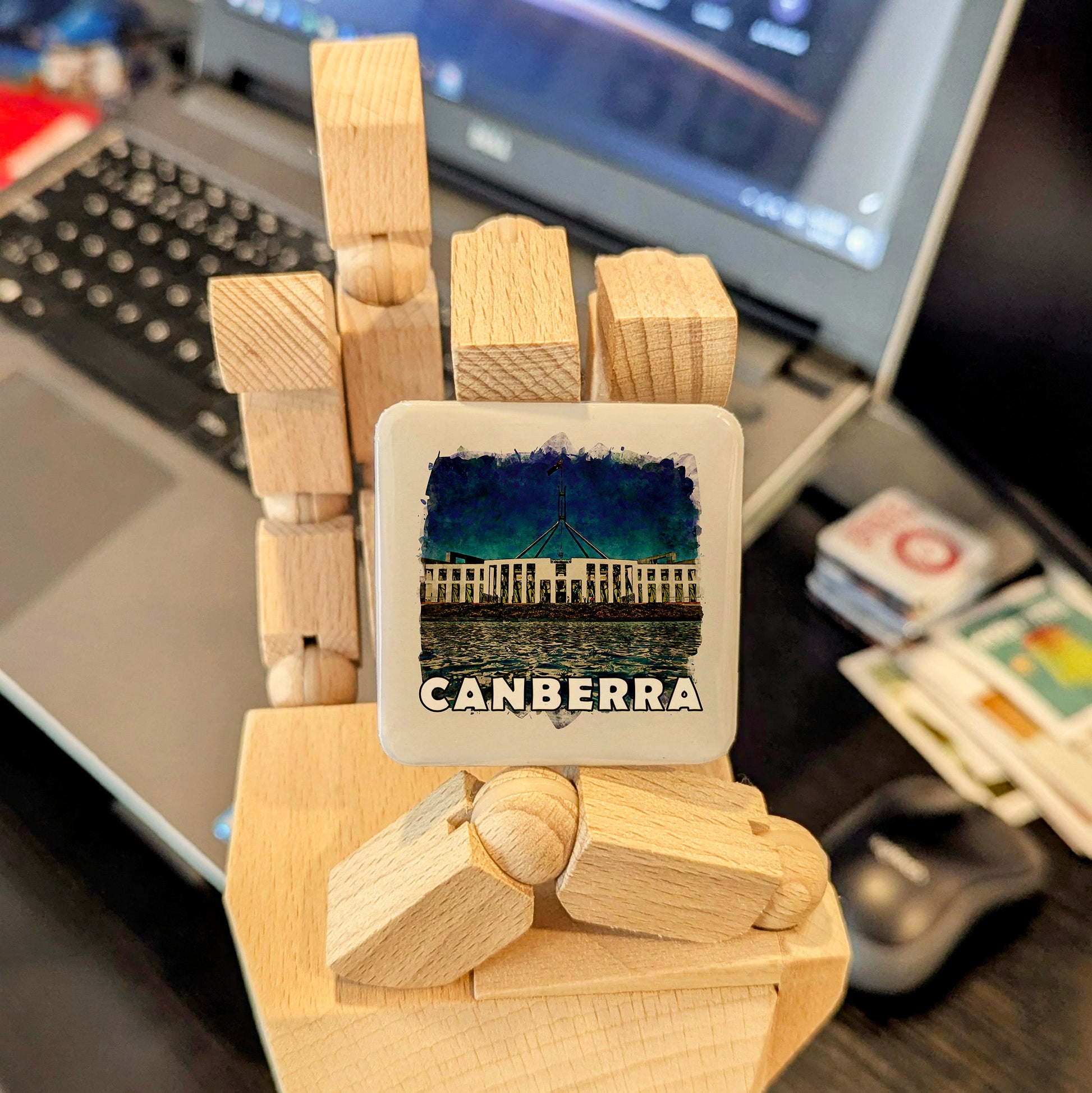 Canberra Australia Watercolor Fridge Magnet - PhiloPerse