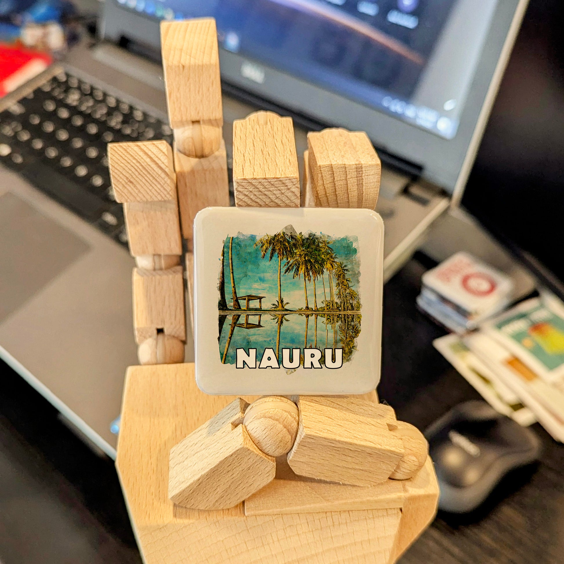 Nauru Watercolor Fridge Magnet - PhiloPerse