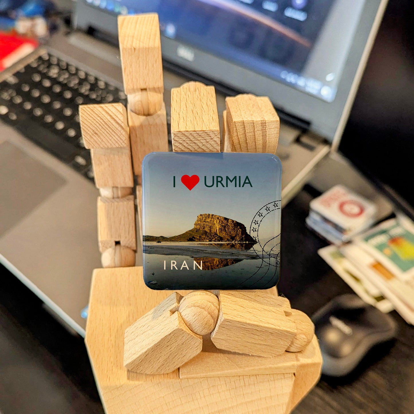 Imán para nevera "Amo Urmia"