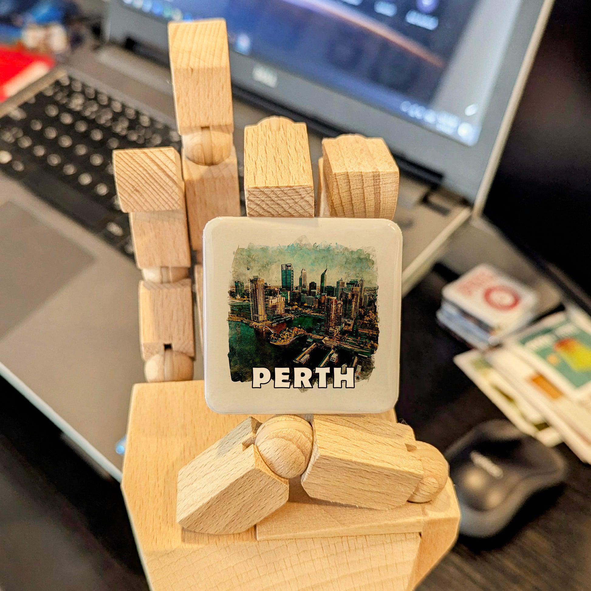 Perth Australia Watercolor Fridge Magnet - PhiloPerse