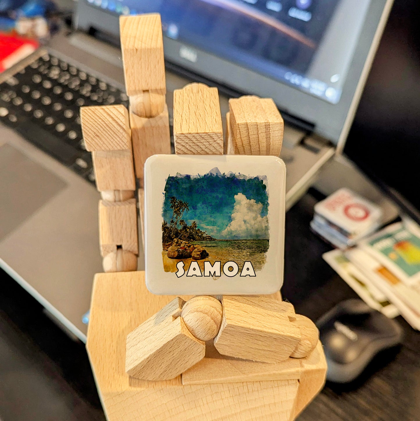 Samoa Watercolor Fridge Magnet - PhiloPerse