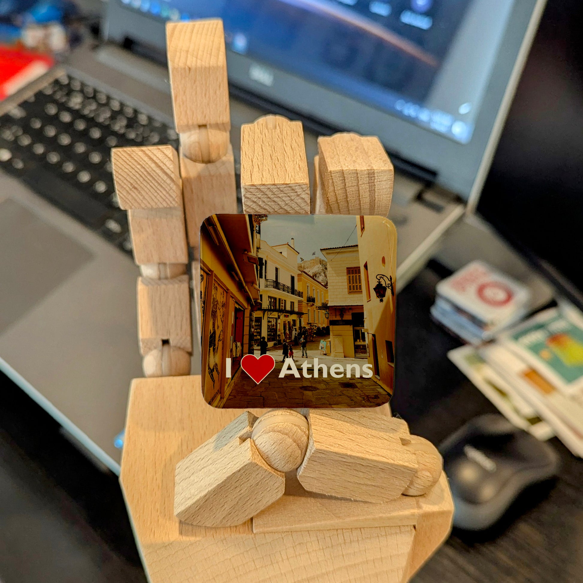 I Love Athens Fridge Magnet - PhiloPerse