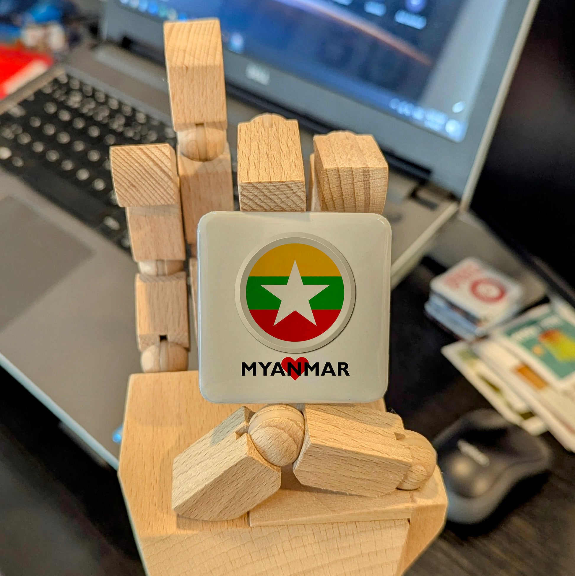 I Love Myanmar Fridge Magnet - PhiloPerse