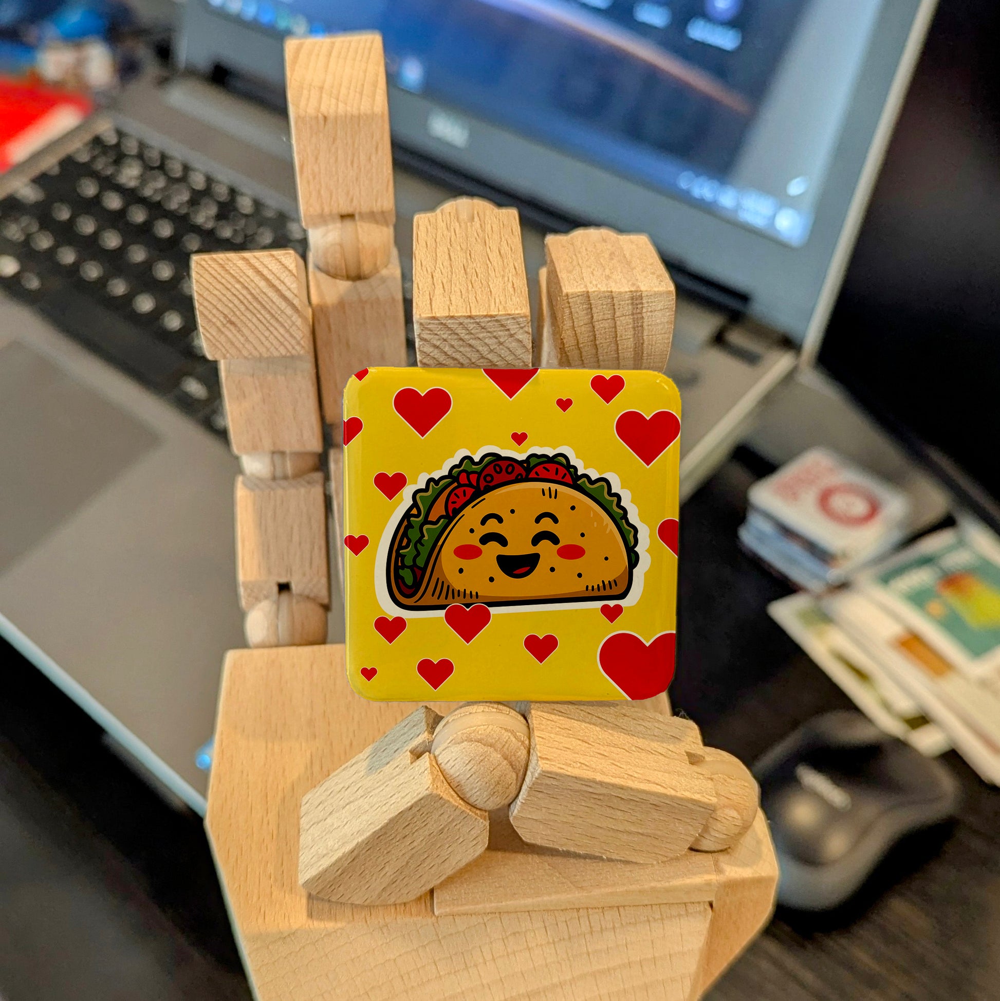 I love Taco Fridge Magnet - PhiloPerse