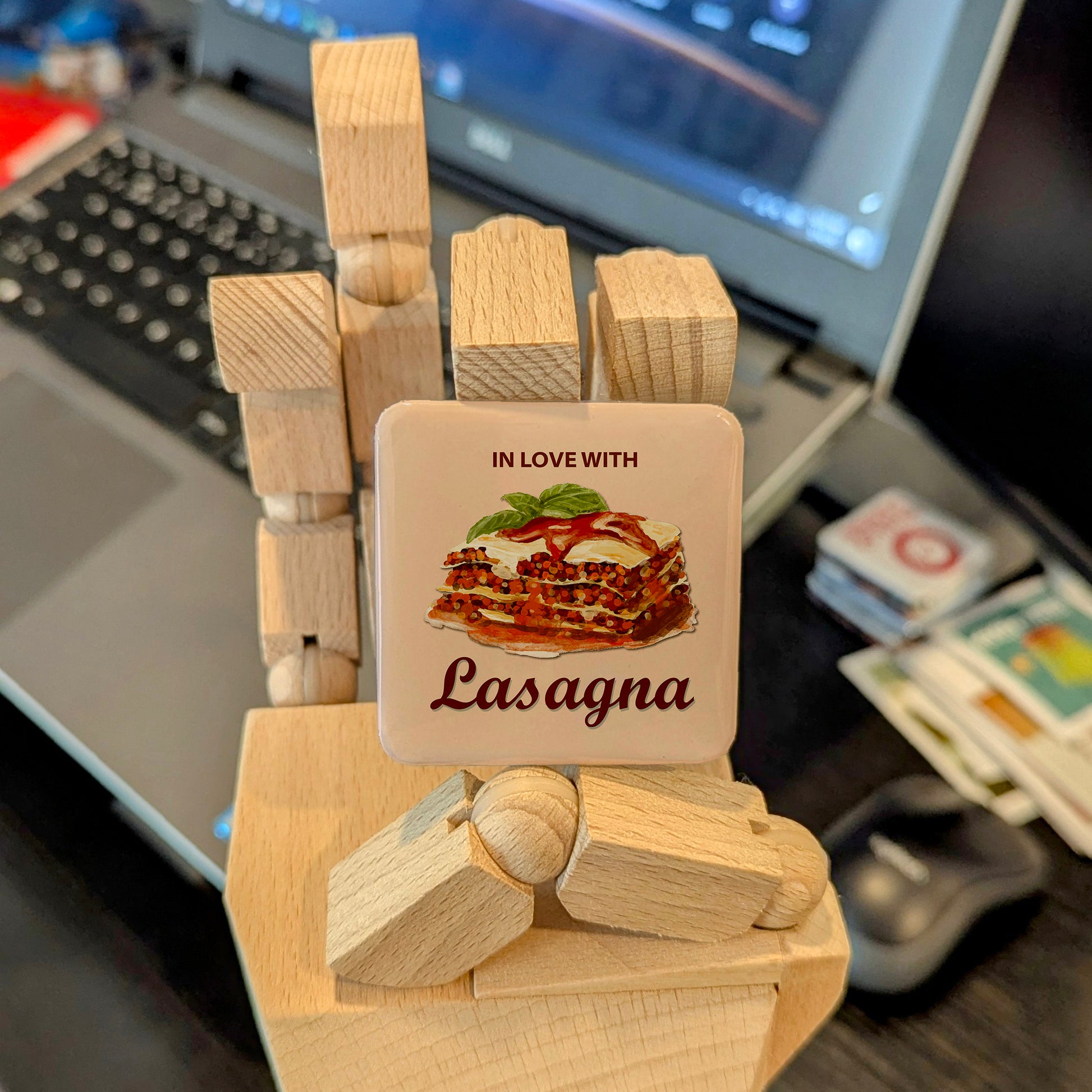 In Love with Lasagna Fridge Magnet - PhiloPerse
