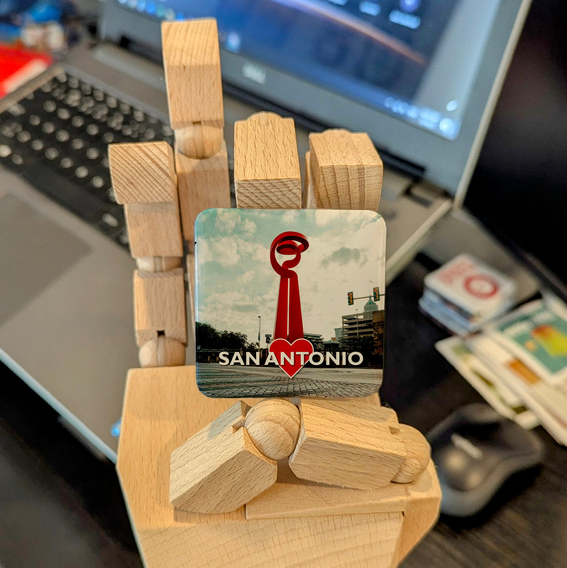 San Antonio View Fridge Magnet - PhiloPerse