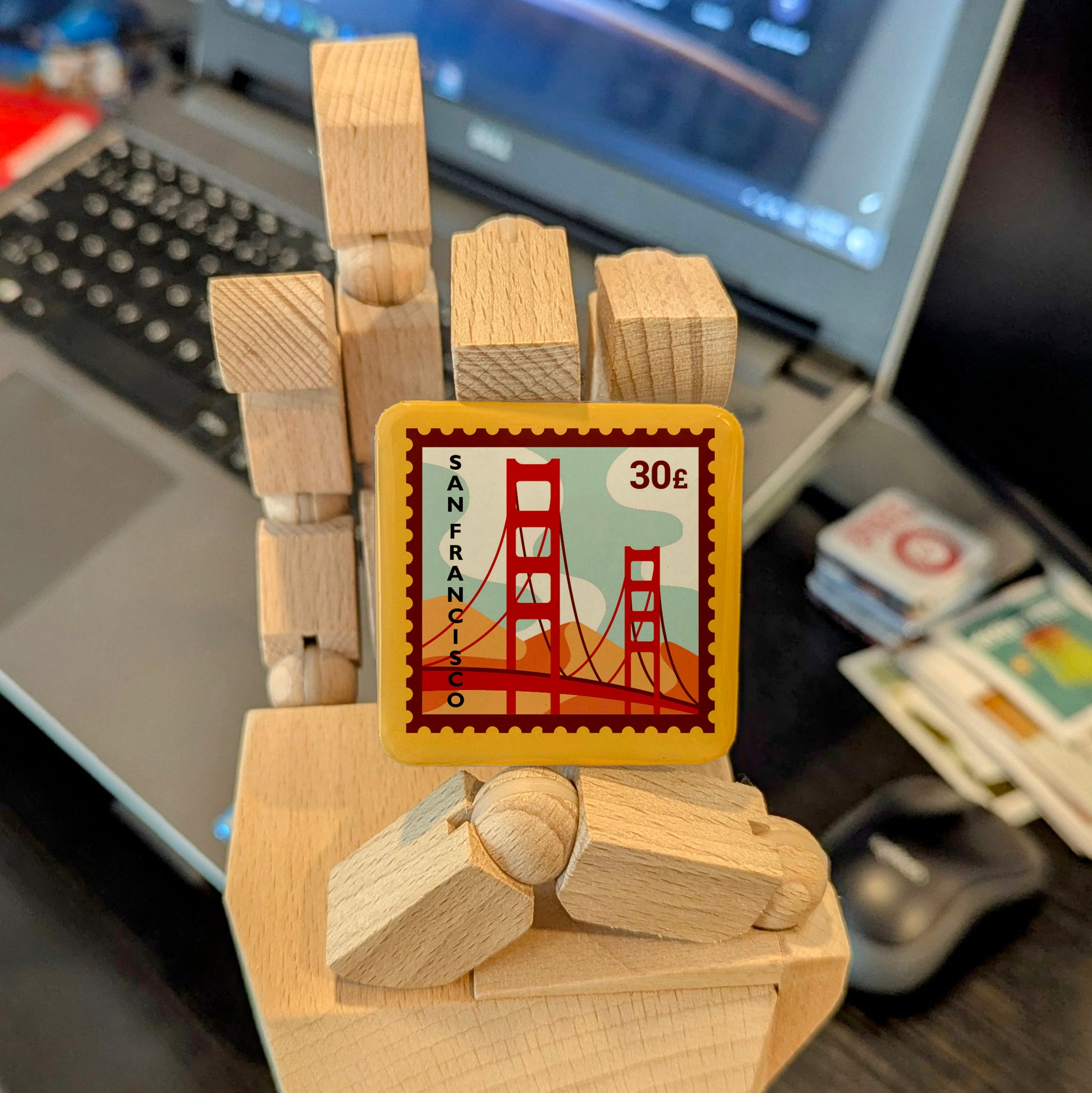 San Francisco Postage Fridge Magnet - PhiloPerse