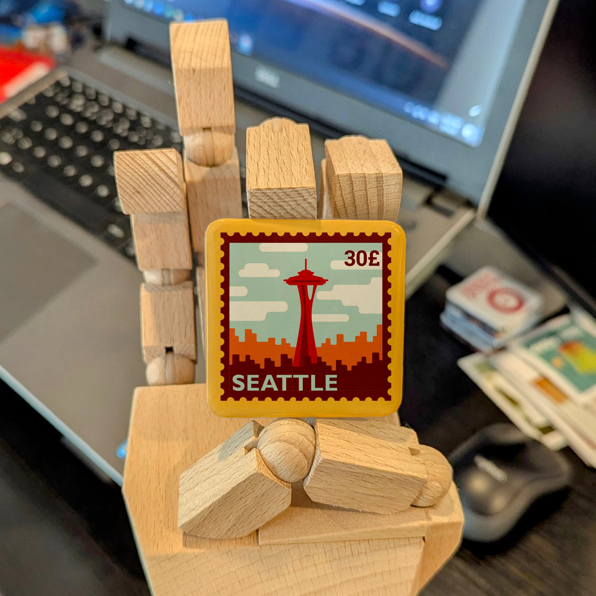 Seattle Postage Fridge Magnet - PhiloPerse