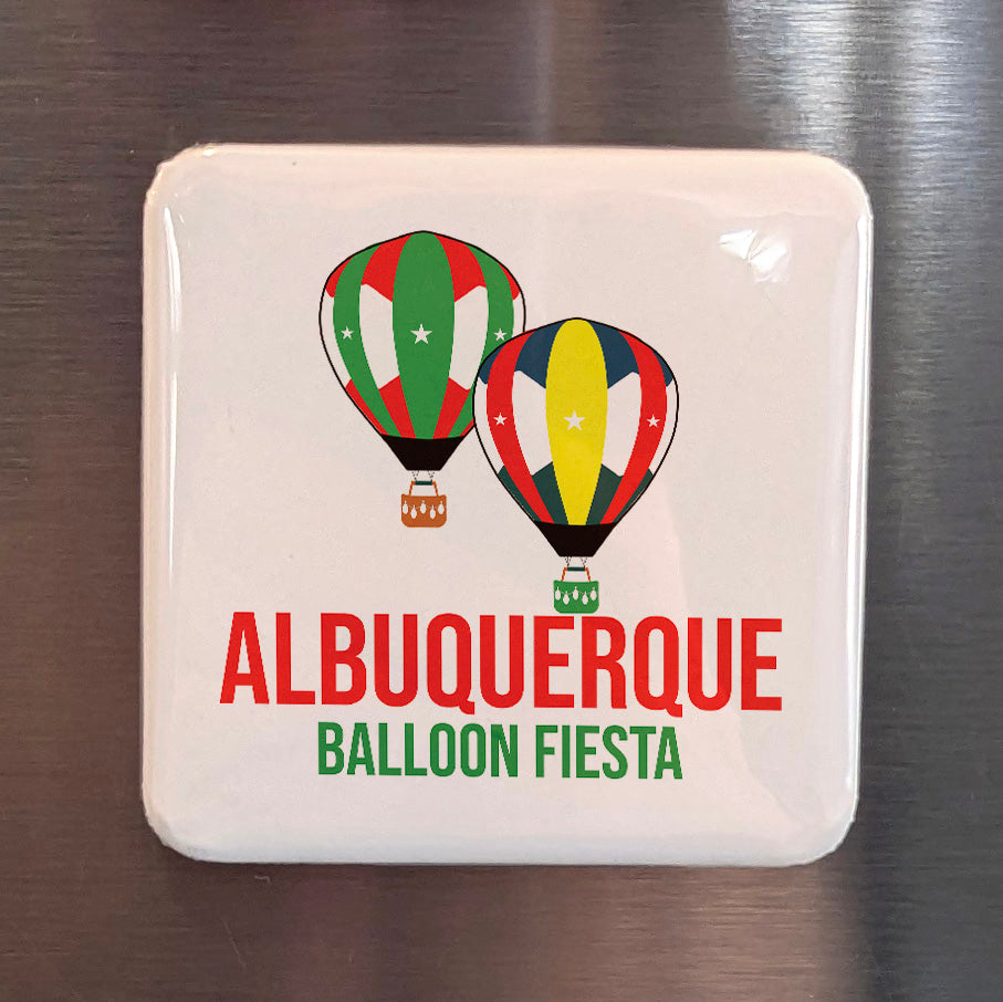 Albuquerque New Mexico Magnet | Balloon Fiesta City | 2×2 | Made in Canada - PhiloPerse