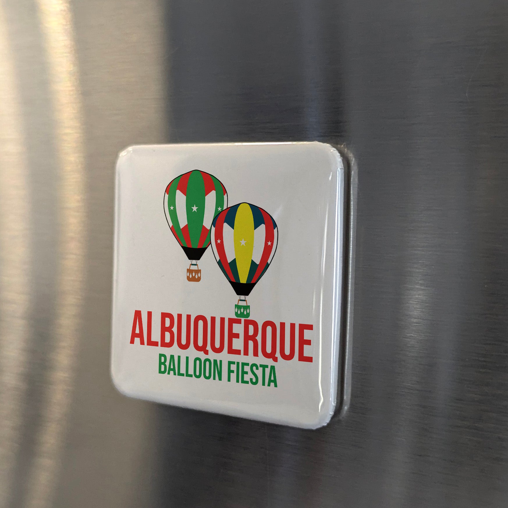 Albuquerque New Mexico Magnet | Balloon Fiesta City | 2×2 | Made in Canada - PhiloPerse