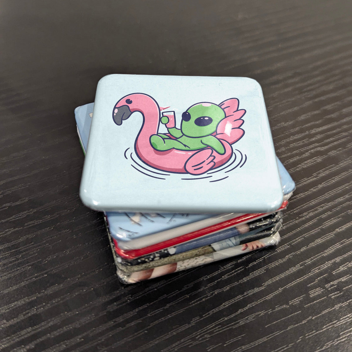 Alien Chilling Magnet | Poolside Escape | 2×2 | Made in Canada - PhiloPerse
