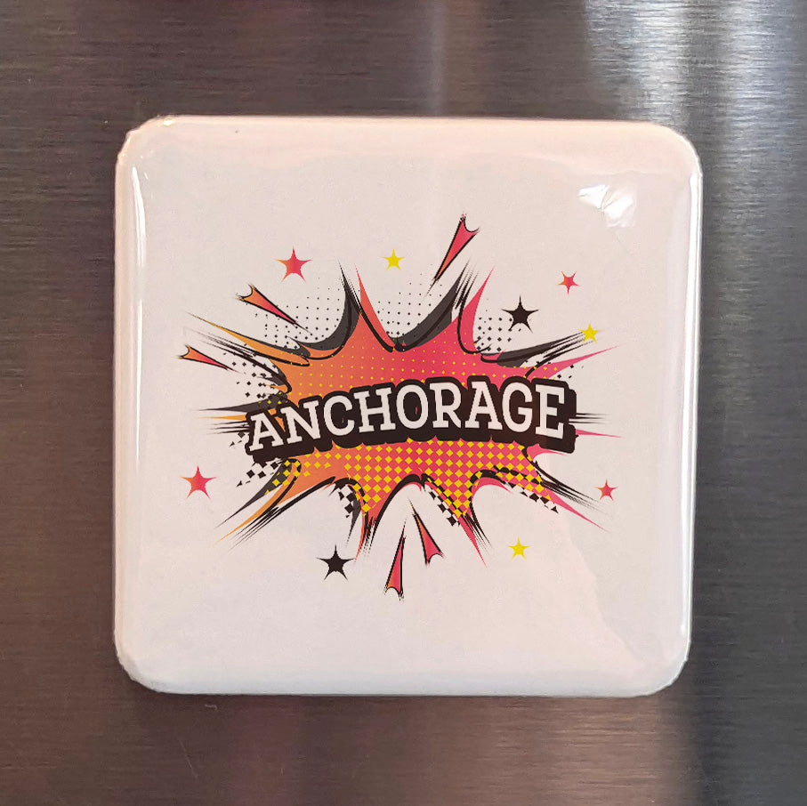Anchorage Alaska Magnet | Last Frontier City | 2×2 | Made in Canada - PhiloPerse