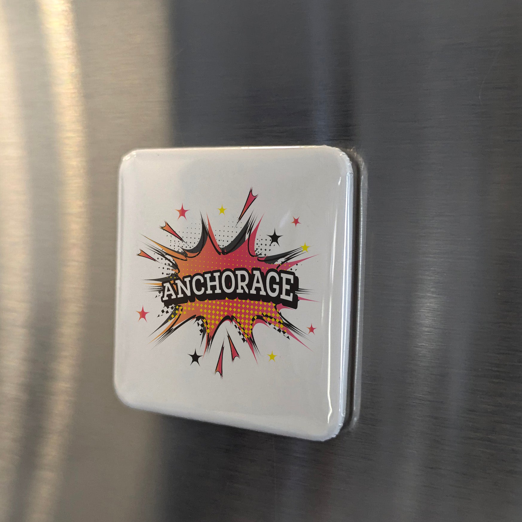 Anchorage Alaska Magnet | Last Frontier City | 2×2 | Made in Canada - PhiloPerse