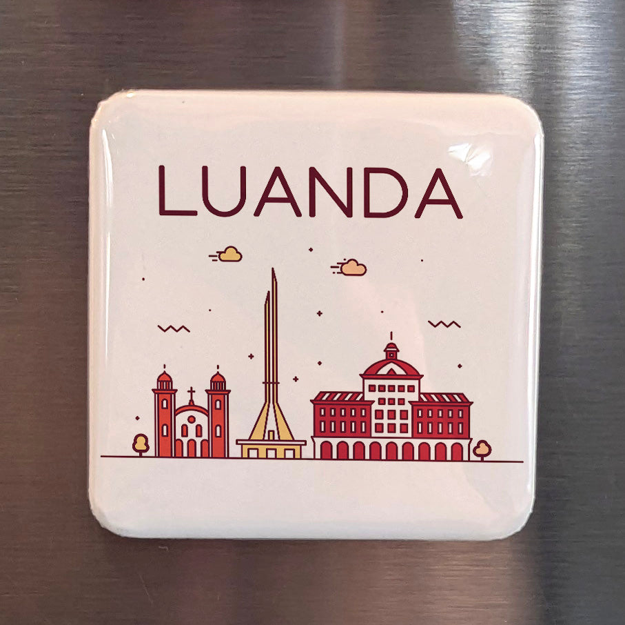 Luanda Angola Africa Magnet | Bay City Capital of the Atlantic Coast | 2x2 | Made in Canada