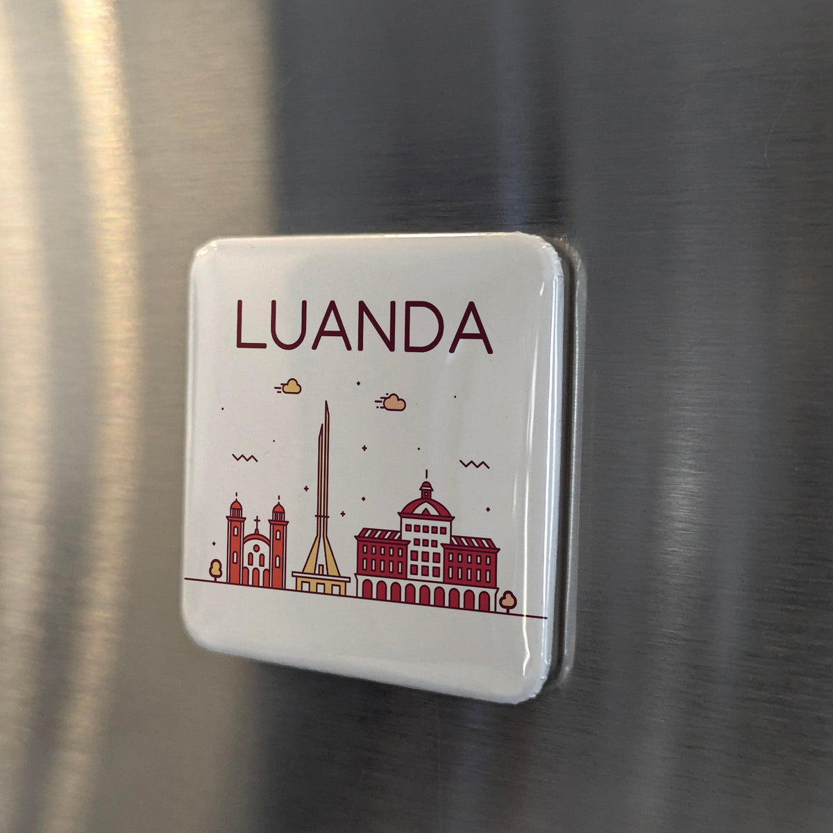 Luanda Angola Africa Magnet | Bay City Capital of the Atlantic Coast | 2x2 | Made in Canada